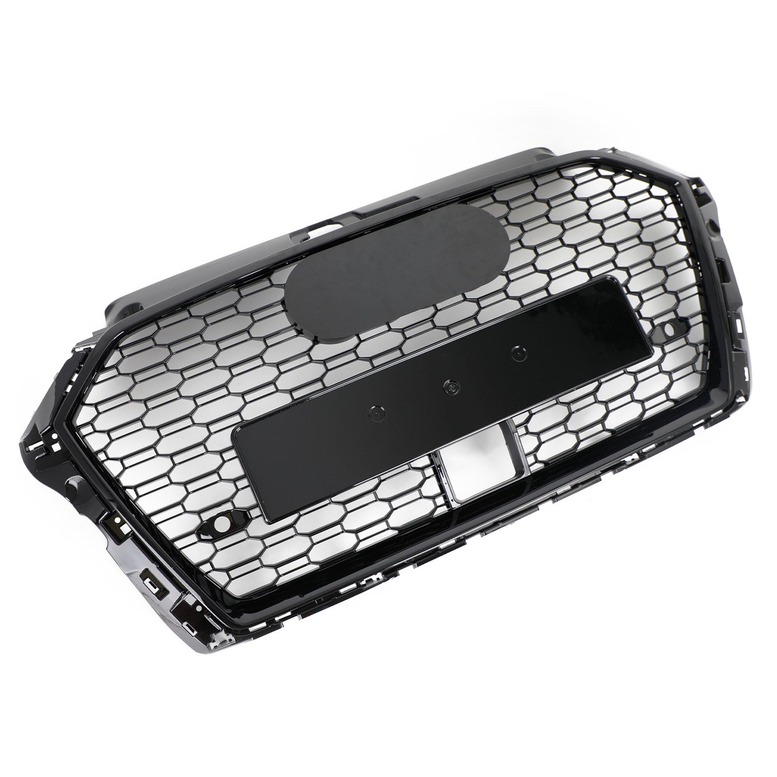 Grille avant style nid d'abeille RS3 pour Audi A3 S3 2017-2019 avec ACC, noir brillant.