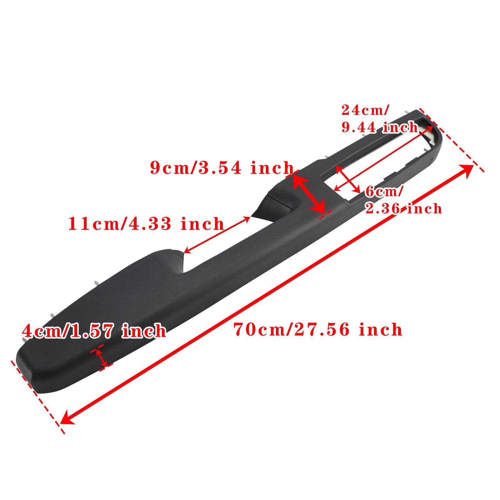 Kit della porta anteriore sinistra bracciolo 80994 nero (27 pollici) per Chevrolet/GMC