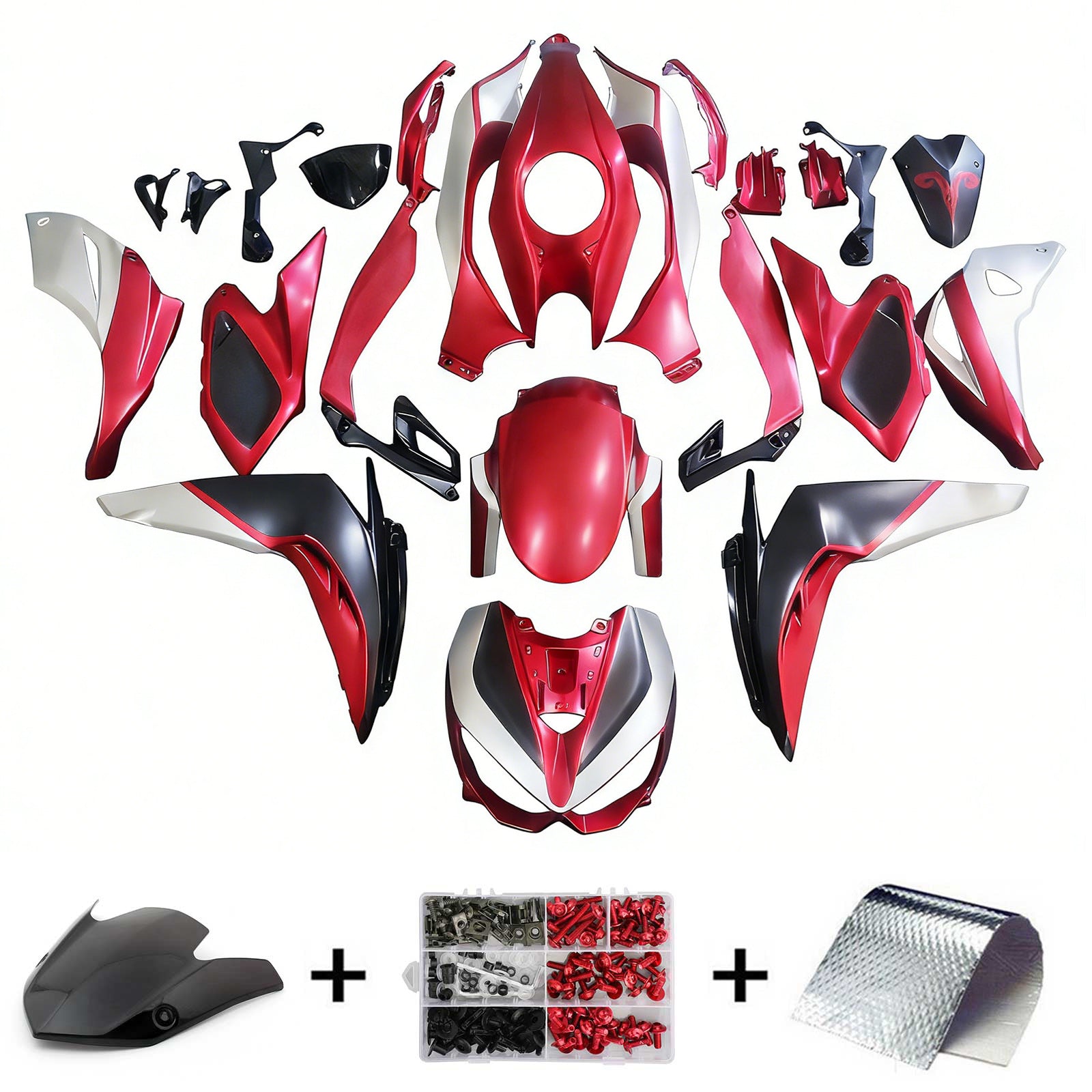 Kit de carénage en plastique ABS injecté compatible avec Kawasaki Z1000 2014-2017