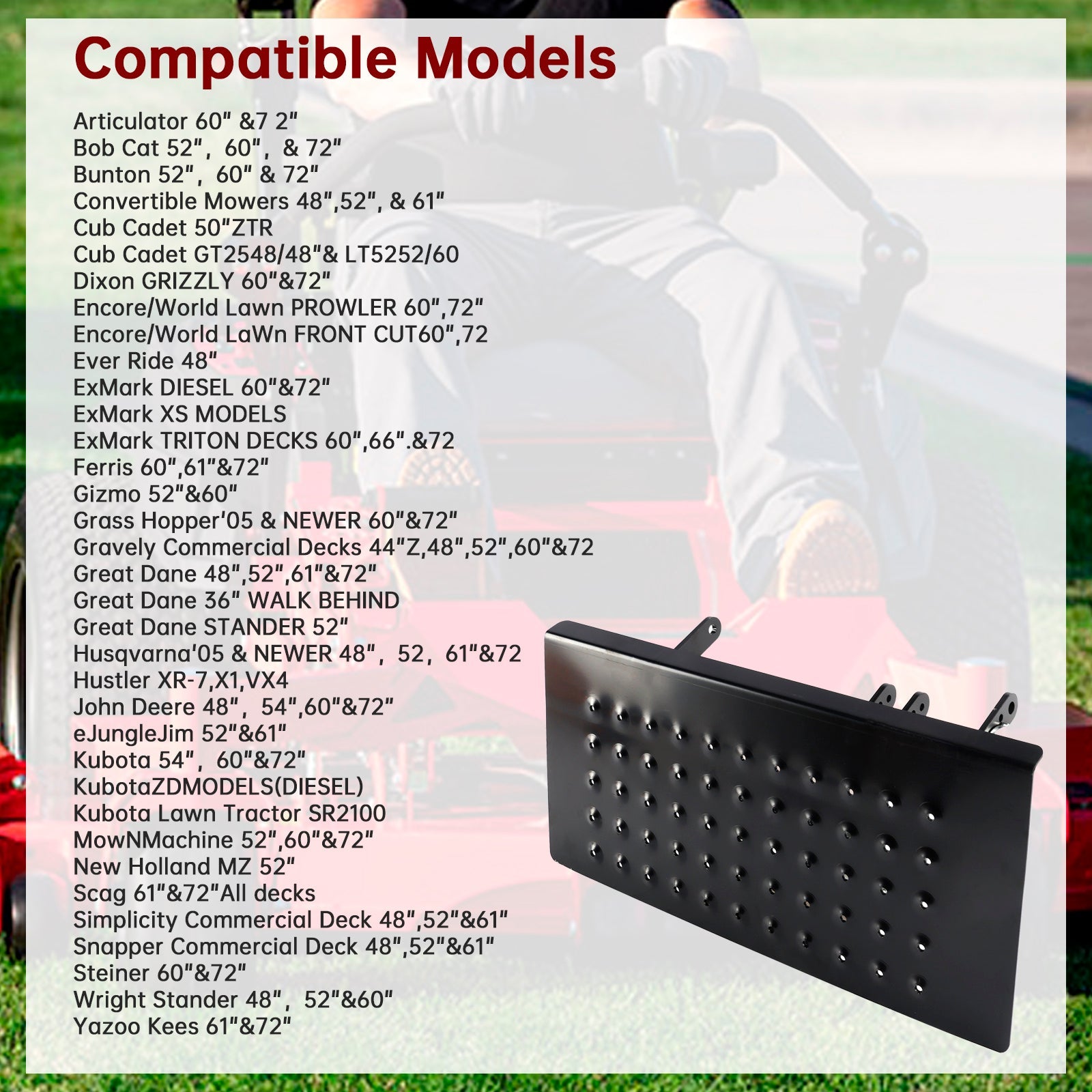 ACS6000ULS 088-6003-00 Bloker zsypowy dla zaawansowanego systemu zsypu dla większości kosiarków ZT