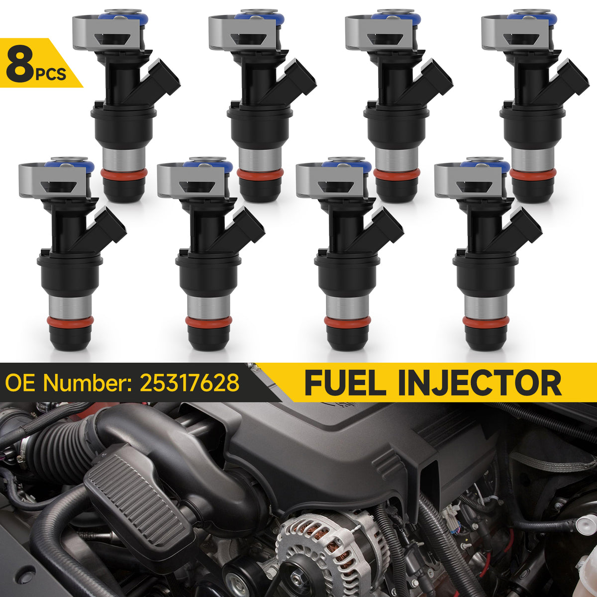 8PCS Fuel Injectors 17113553 pour Chevy Silverado 1999-2007 4.8L 5.3L 6.0L
