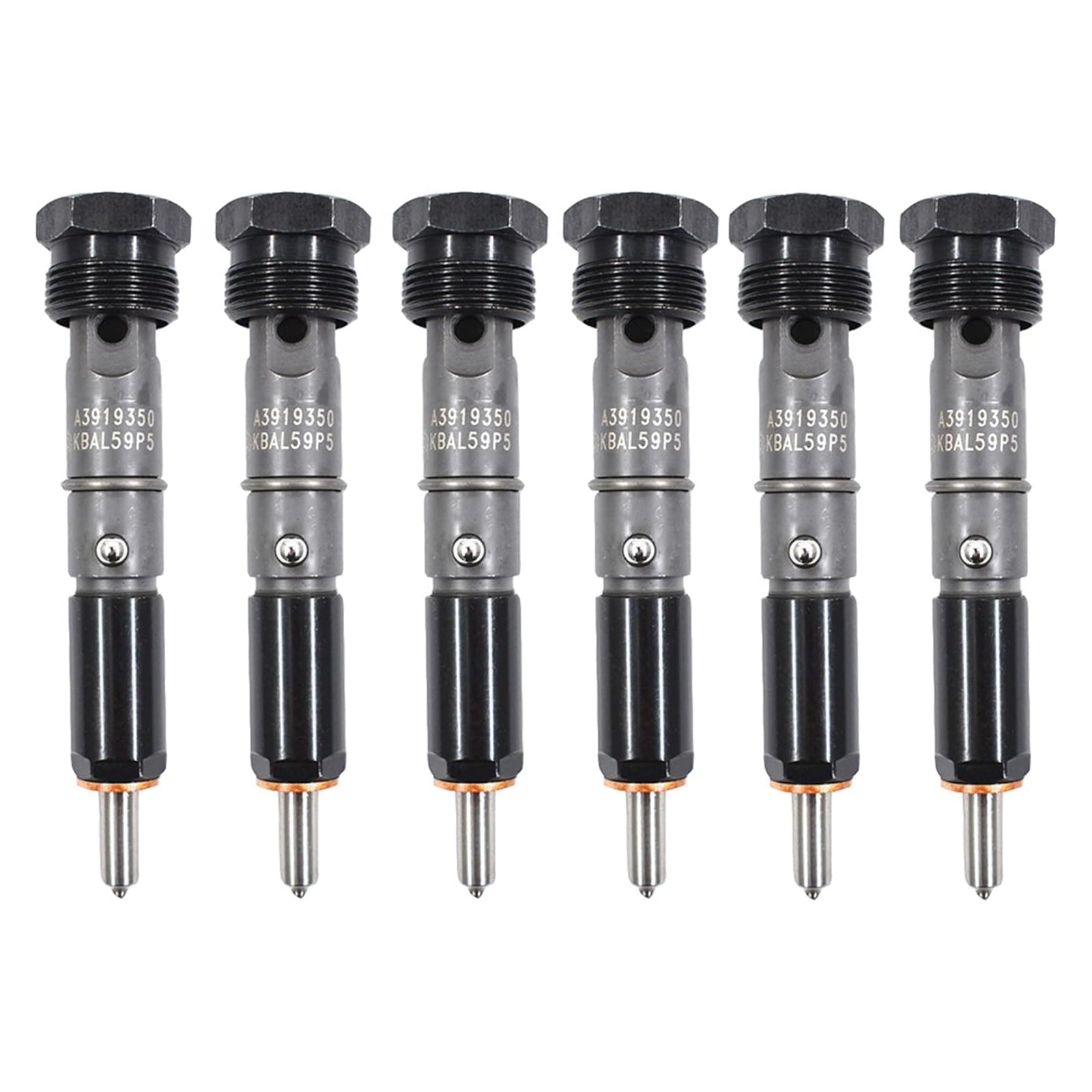 Injecteur de carburant (6 pièces) pour Dodge D250 D350 Cummins 5.9L 12V (1989-1993) - Référence : 0432131837 3919350