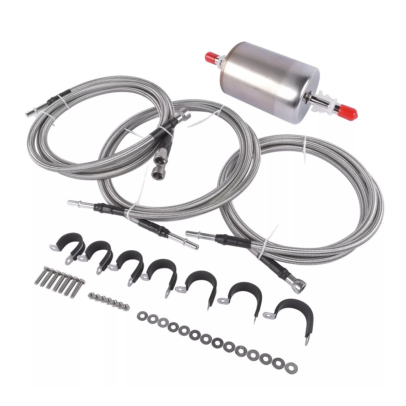 Kit tubo carburante intrecciato in acciaio inossidabile per GMC Sierra 3500 2001-2003 819-840 Correzione rapida