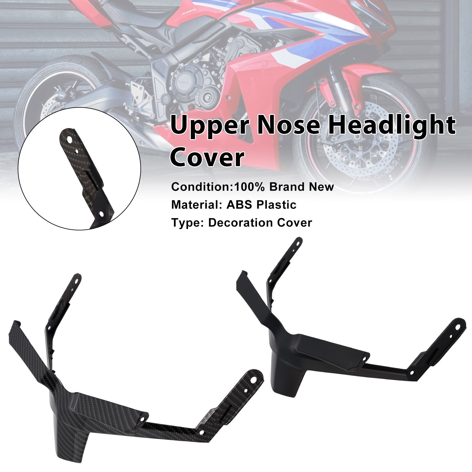 Carénage de couvercle de phare avant supérieur pour Honda CBR650R 2024-2025