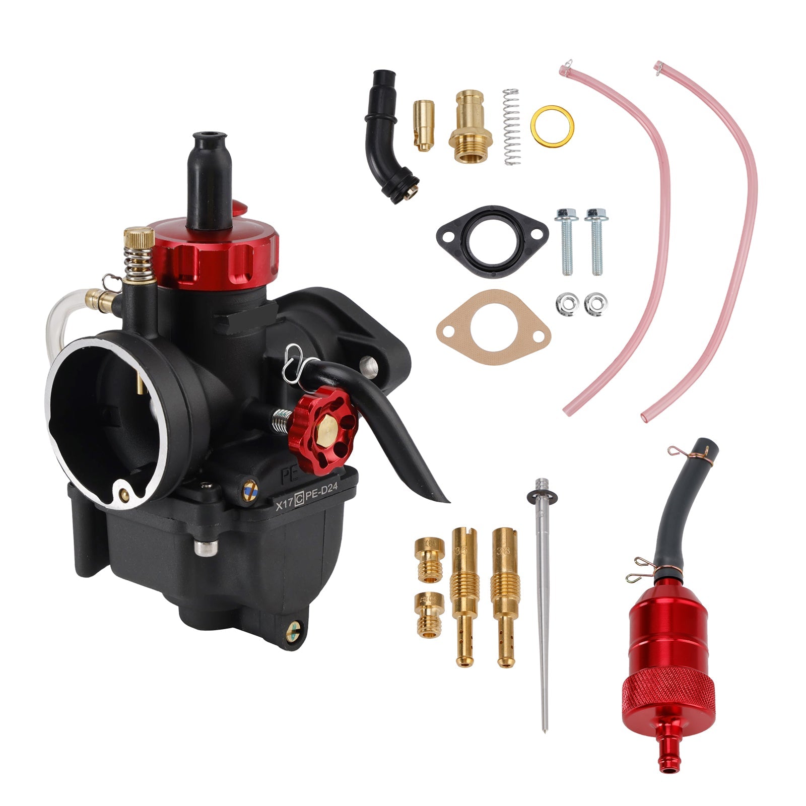 Carburateur de 24 mm pour quad, moto tout-terrain et karting de 140 à 150 cm³.