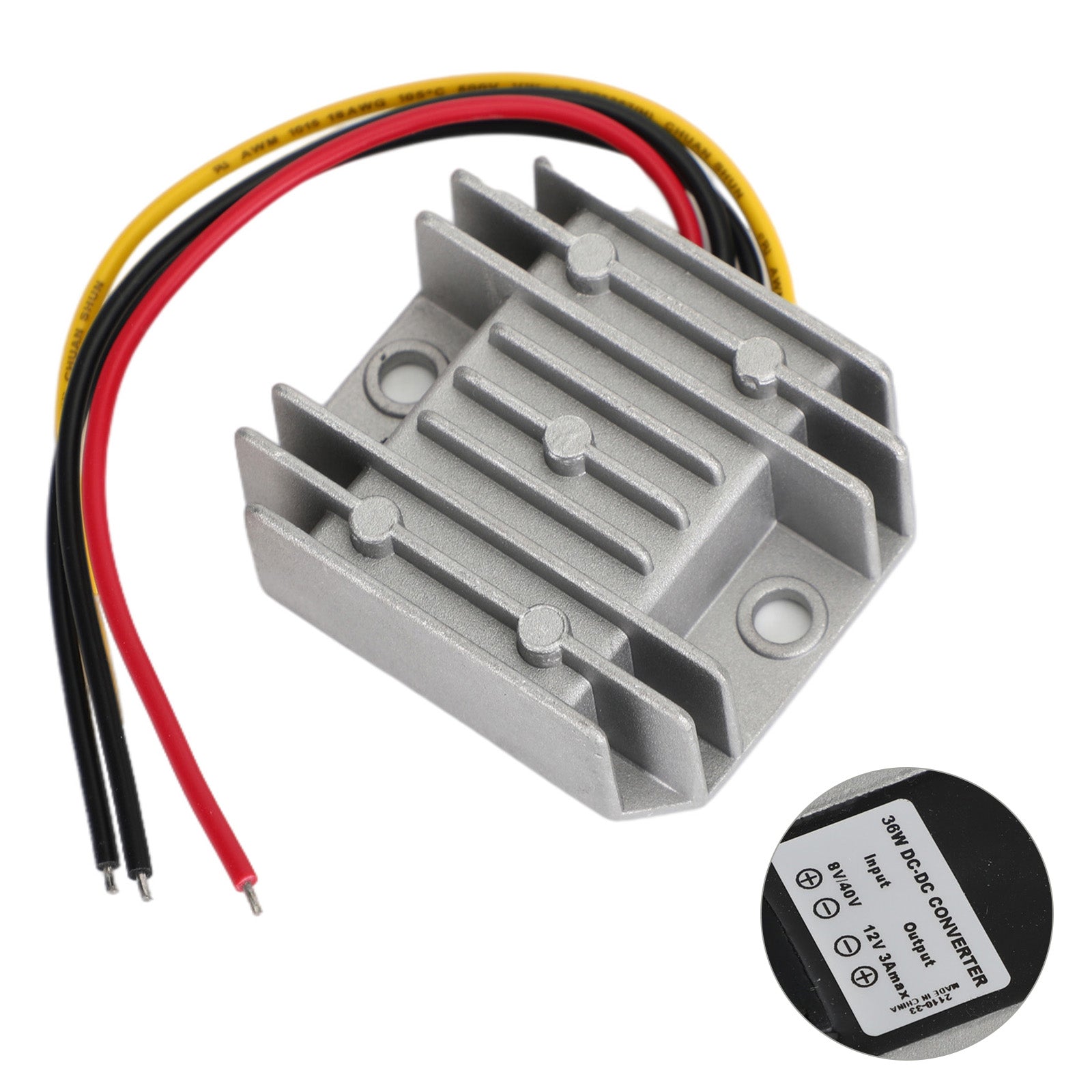Imperméable Régulateur Convertisseur Tension 8V/40V-12V Alimentation Module 3A