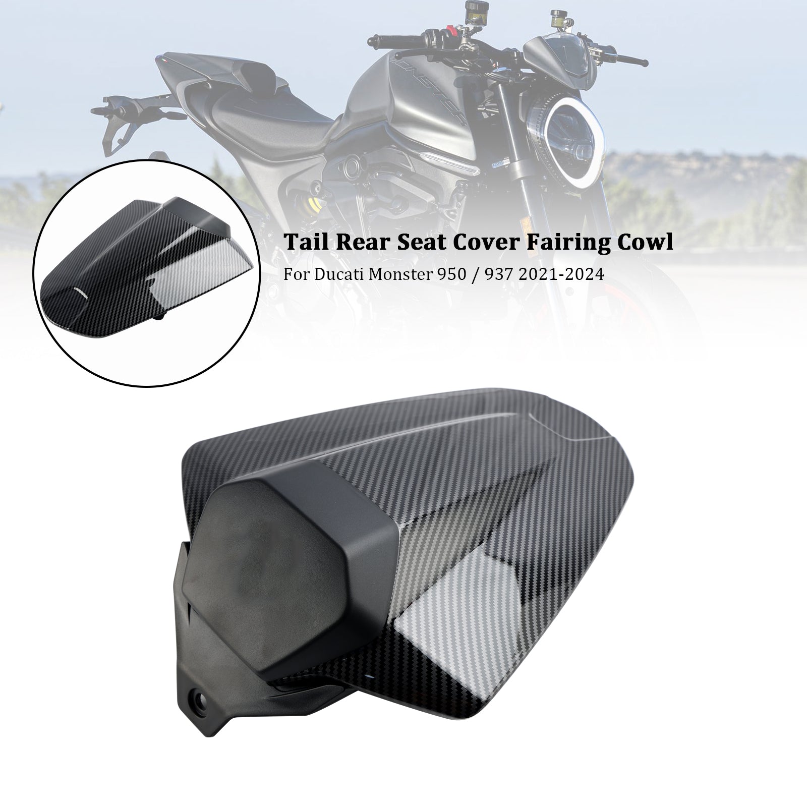 Capot de carénage de couvercle de siège arrière pour Ducati Monster 950 937 2021-2024