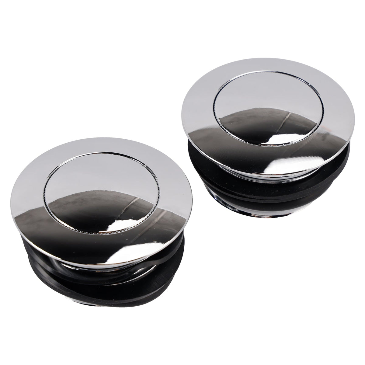 Ensemble de bouchons de réservoir d'essence à visser en aluminium chromé usiné pour Touring Softail Dyna