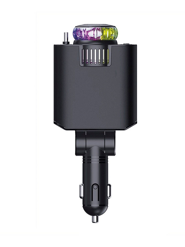Chargeur de voiture ultra-rapide 120 W avec câble rétractable et diffuseur de parfum intelligent