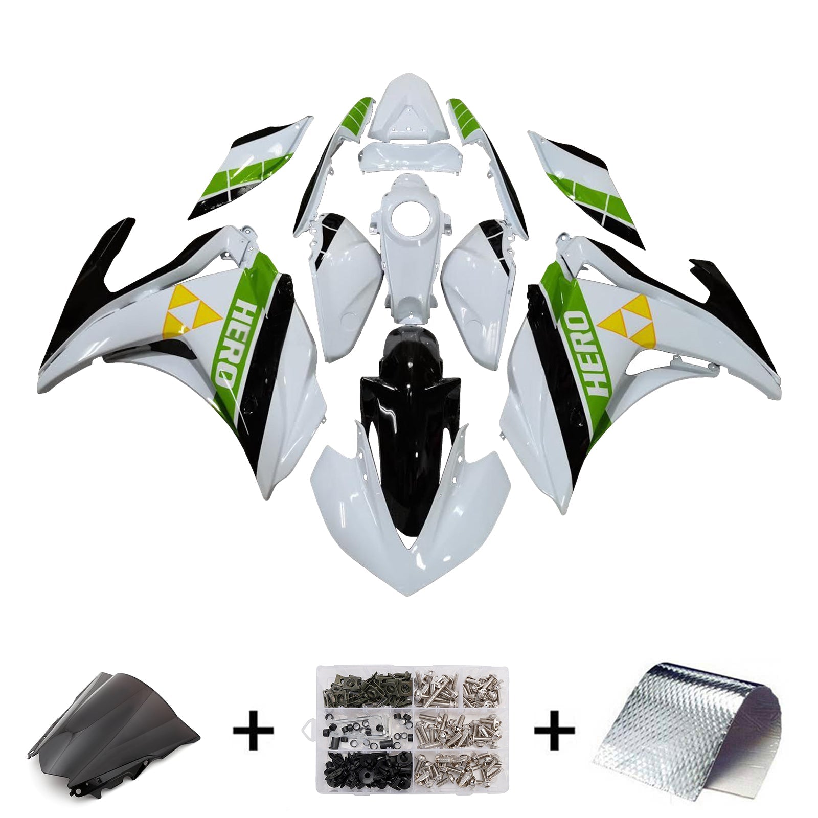 Kit de carénage injecté ABS pour Yamaha YZF-R3 2014-2018 et R25 2015-2017