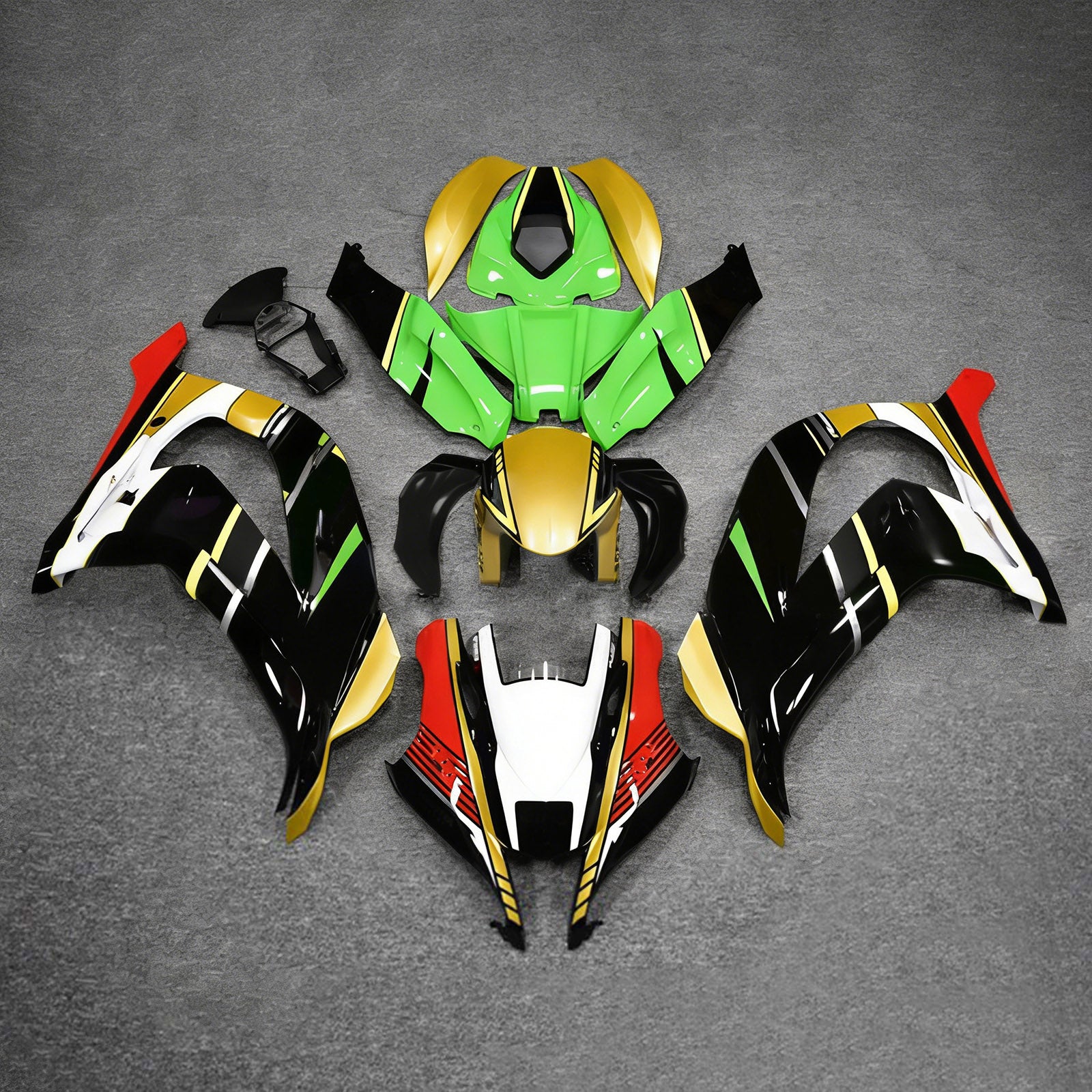 Kit de carénage en plastique ABS injecté compatible avec Kawasaki ZX10R 2016-2020