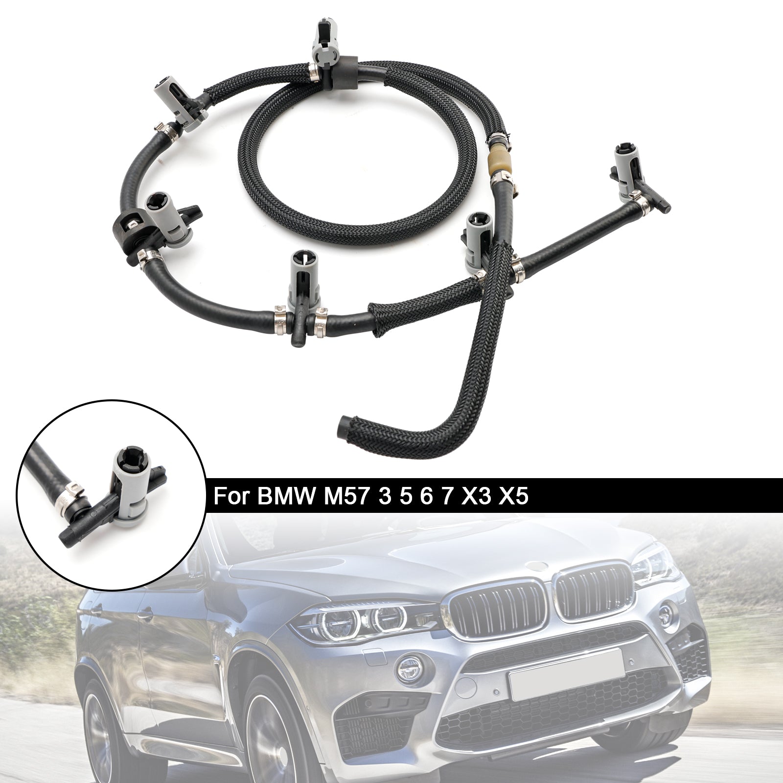 BMW 3 5 6 7 X2 X3 X5 X6 Tuyau de retour de carburant Tuyau d'injecteur Tuyau de fuite 13537792870 13537799869
