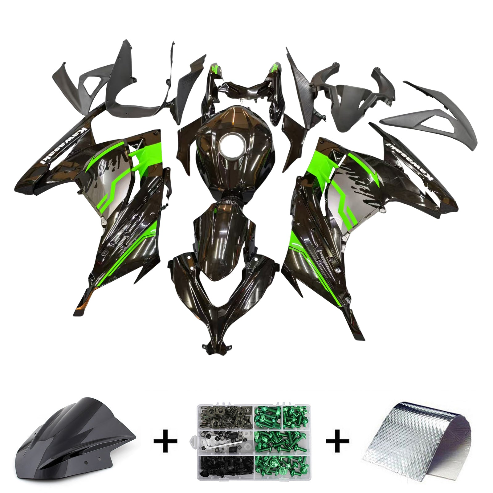 Kit di carenatura in plastica ABS per Kawasaki Ex300 Ninja 300R 2013-2024