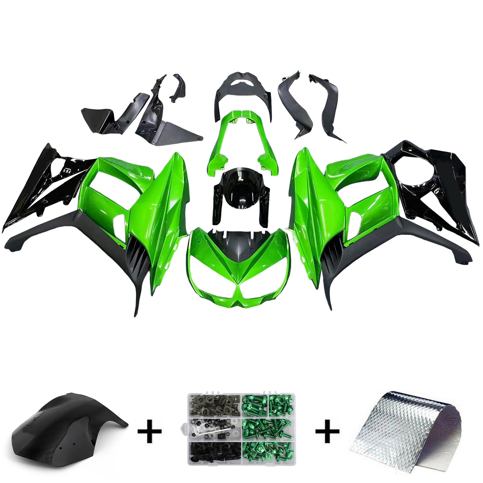 Kit de carénage en plastique ABS injecté compatible avec Kawasaki Z1000SX 2010-2015