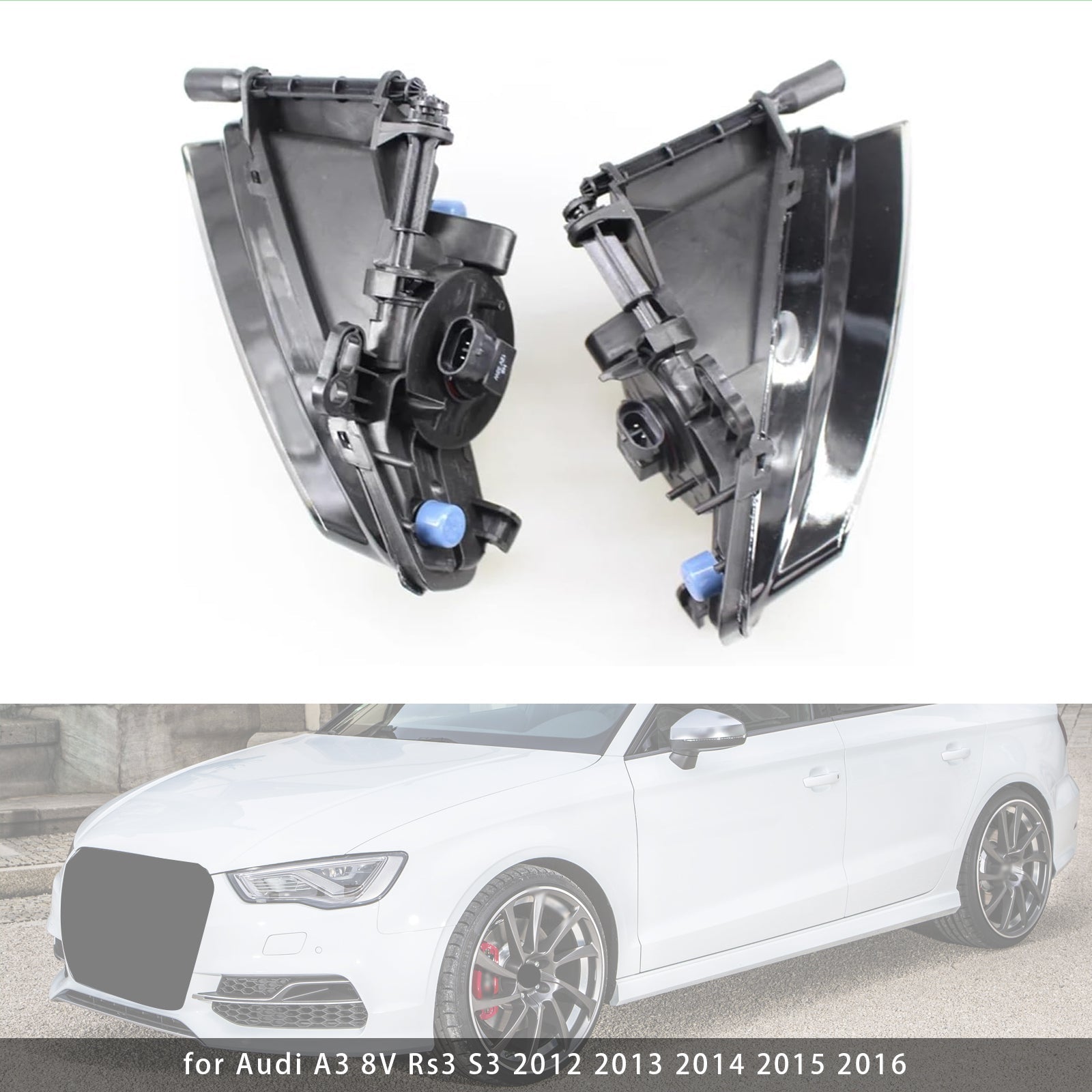 Par de luces antiniebla frontales con bombillas para Audi A3 8V RS3 S3 2012-2016