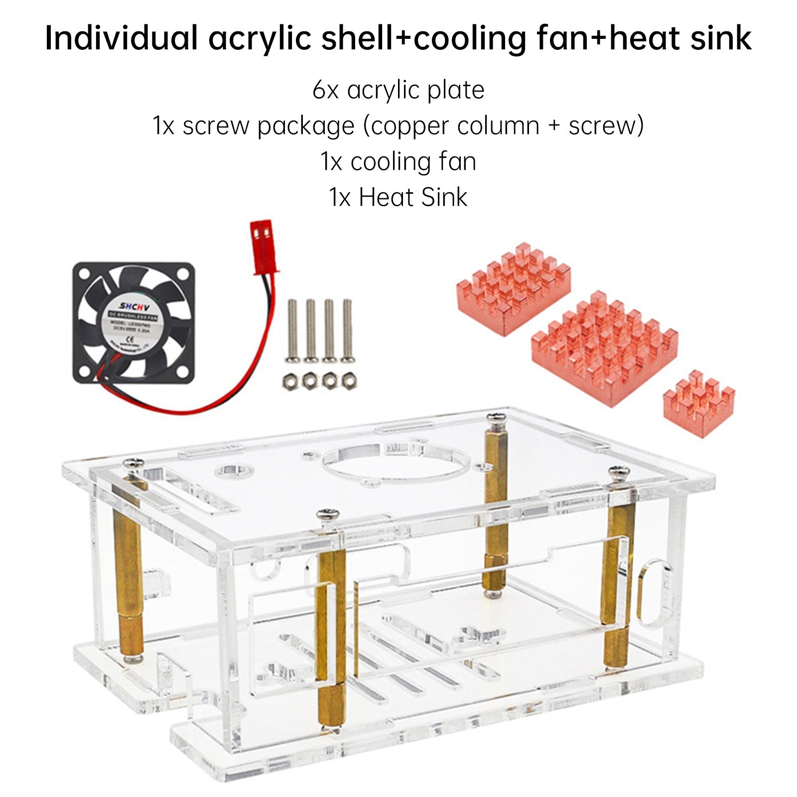 Dedykowana karta rozwoju Orange PI RV2, przezroczysta akrylowa skrzynia