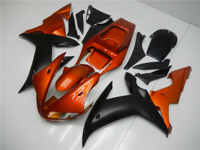 Kit de carénage en plastique ABS moulé par injection orange pour Yamaha YZF R1 2002-2003
