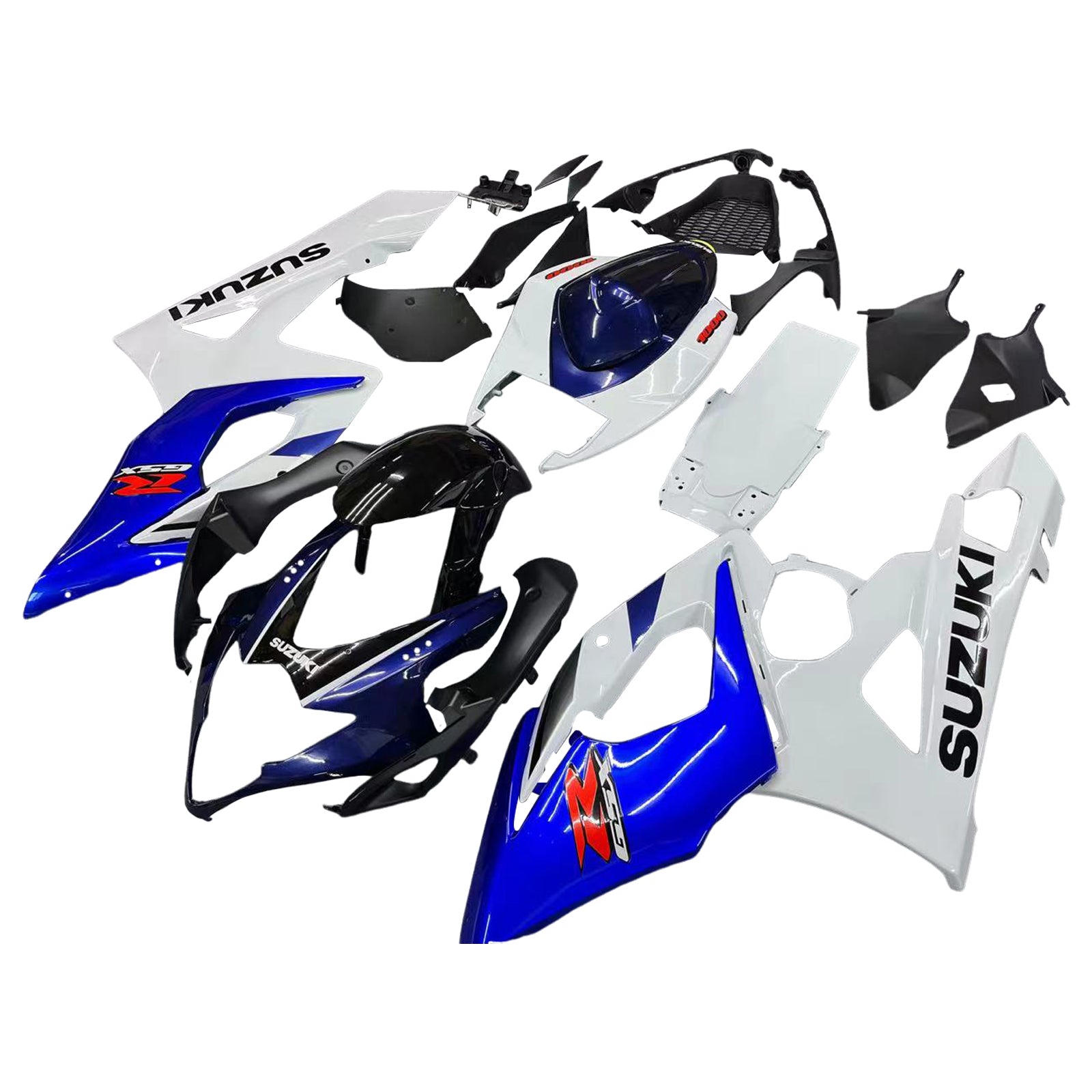 Carenados Amotopart 2005-2006 Suzuki GSXR 1000 Blanco Azul GSXR Genérico