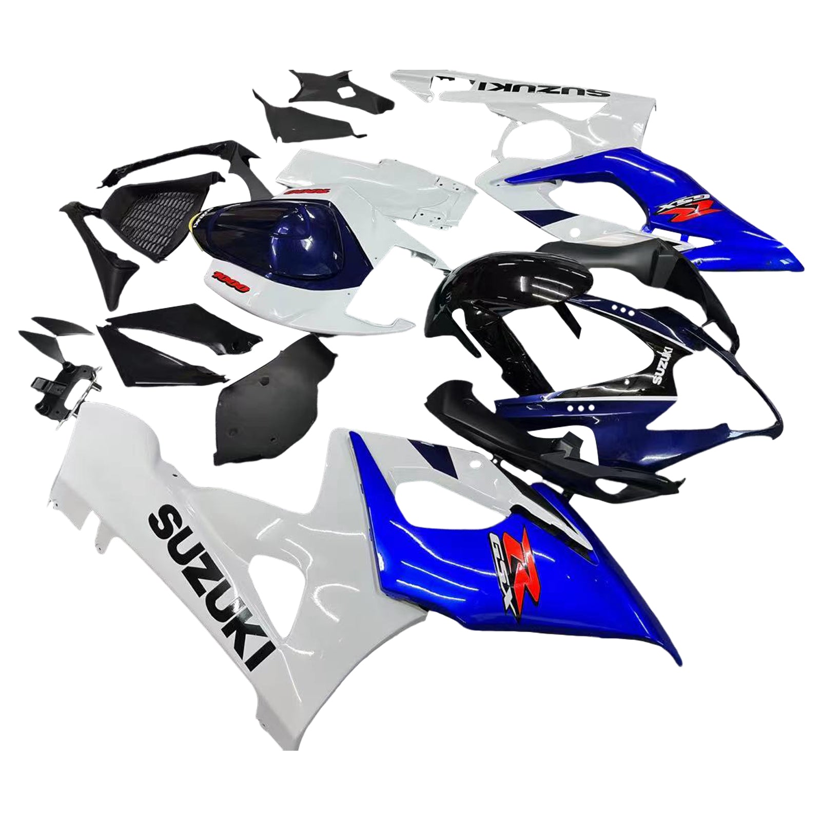 Carenados Amotopart 2005-2006 Suzuki GSXR 1000 Blanco Azul GSXR Genérico