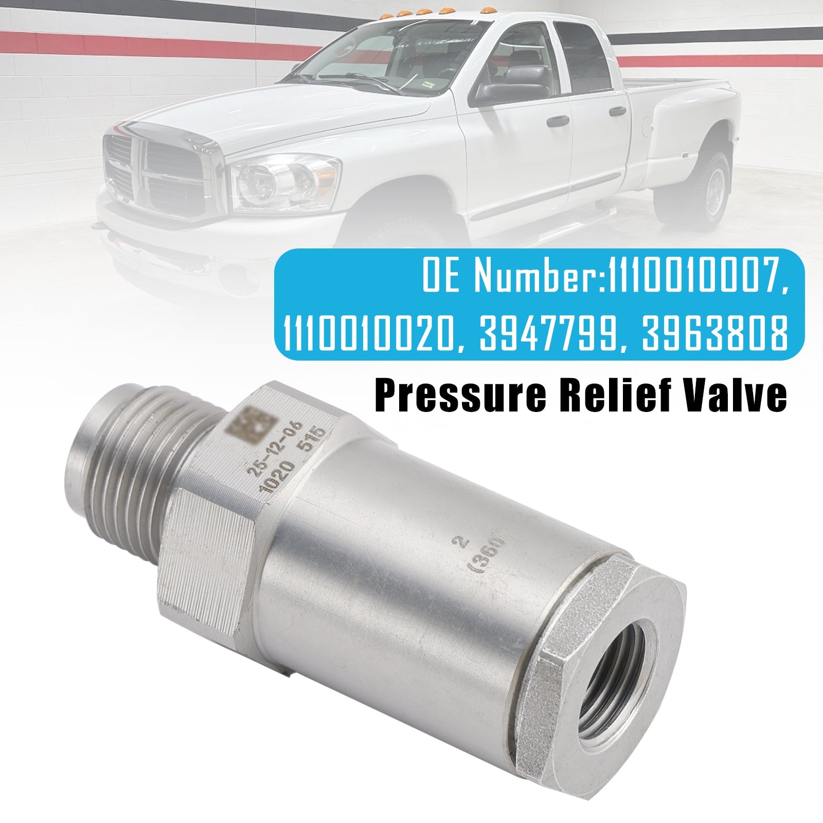 Válvula de alivio de presión 3963808 para Dodge 2500 3500 Cummins 5.9L 2003-2007