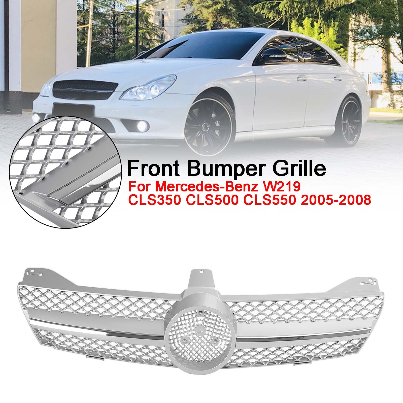 Front Bumper Grill Grille Pour Mercedes Benz W219 CLS350 CLS500 CLS550 2005-2008