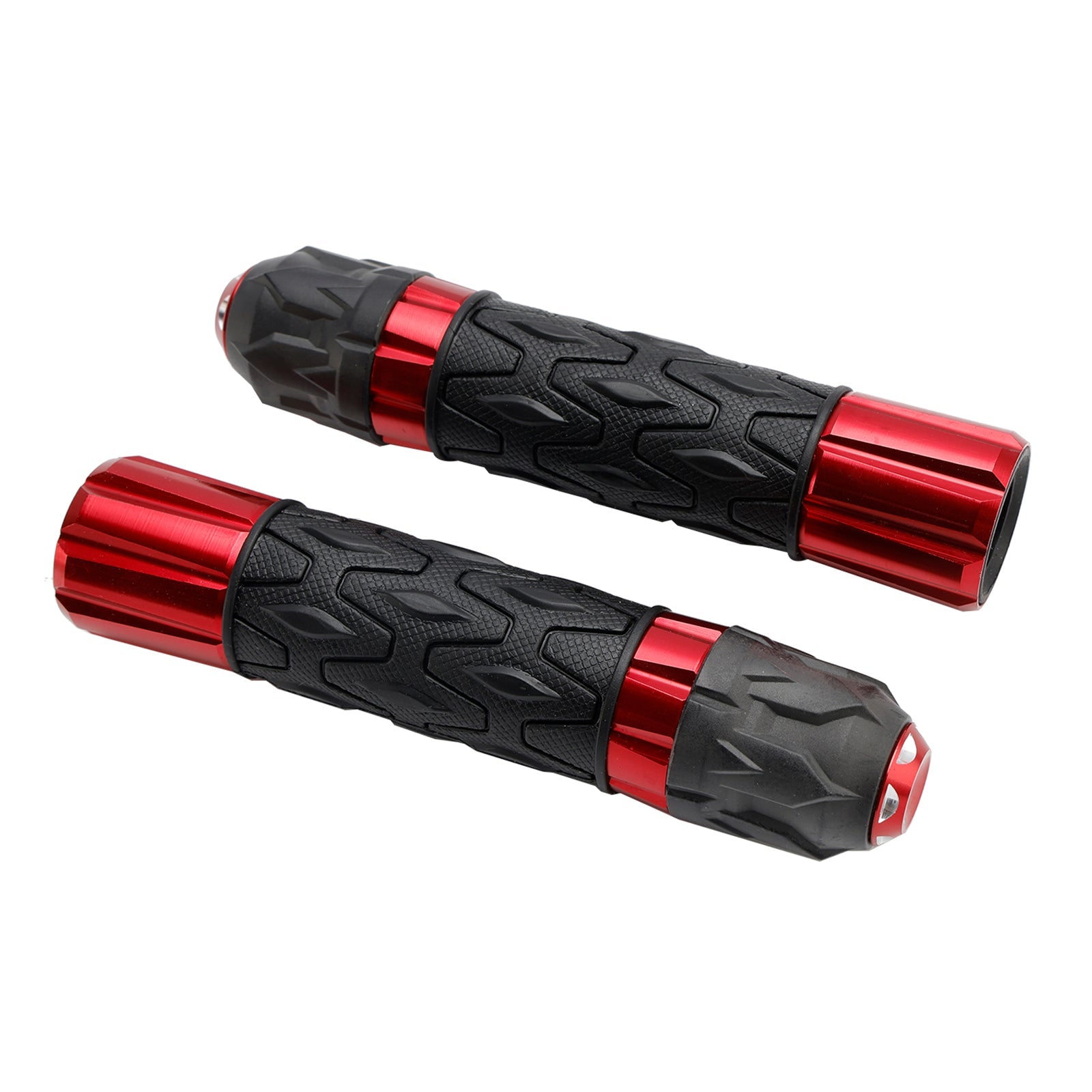 Universele CNC-motorfietsstuurgrepen 7/8""/22 mm, rood en zilver