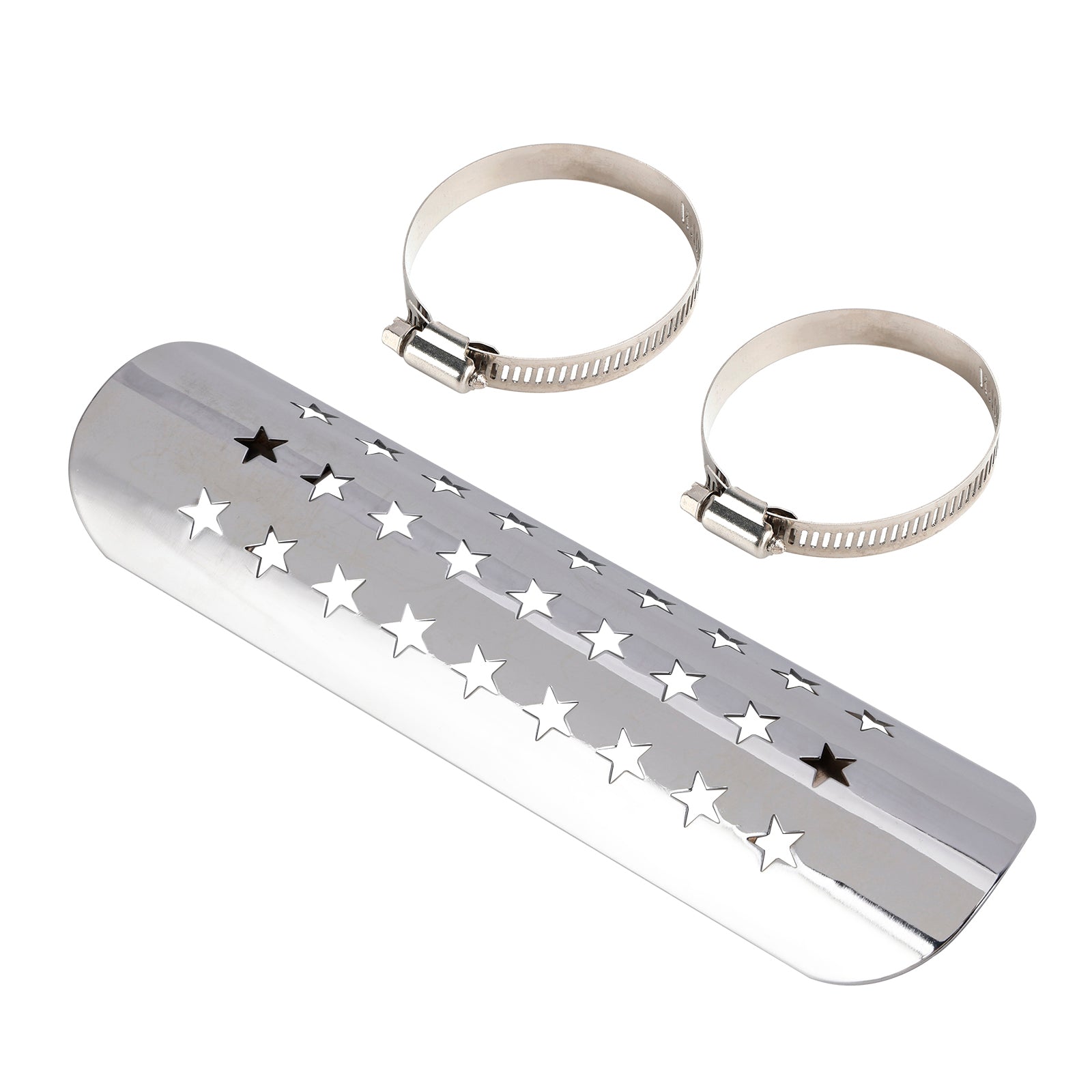 Copertura deflettore calore per marmitta&Scarico in acciaio cromato per moto e scooter, nero