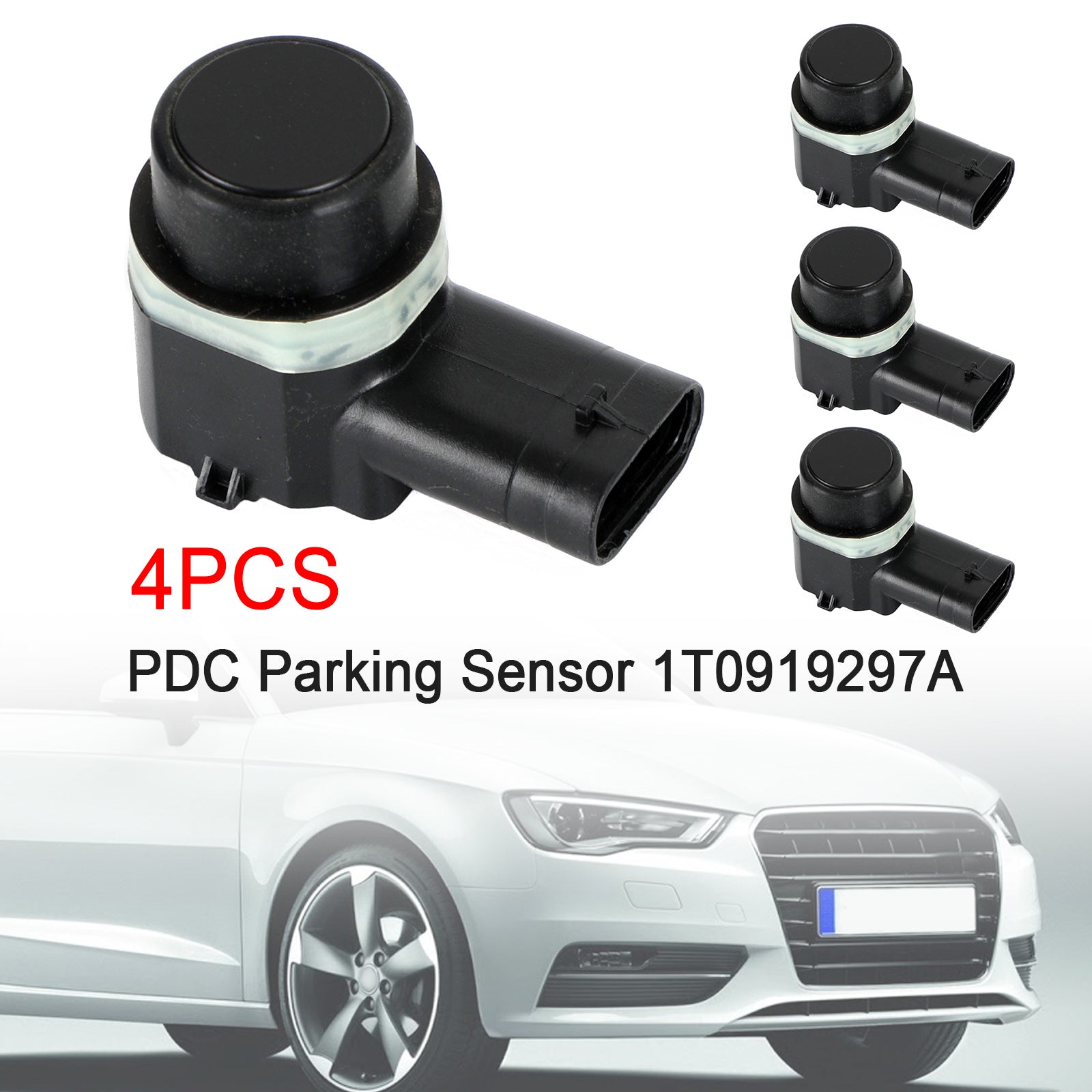 4x PDC 1T0919297A Parkeersensor voor VW Golf Passat Sharan Tiguan Touran Géranique