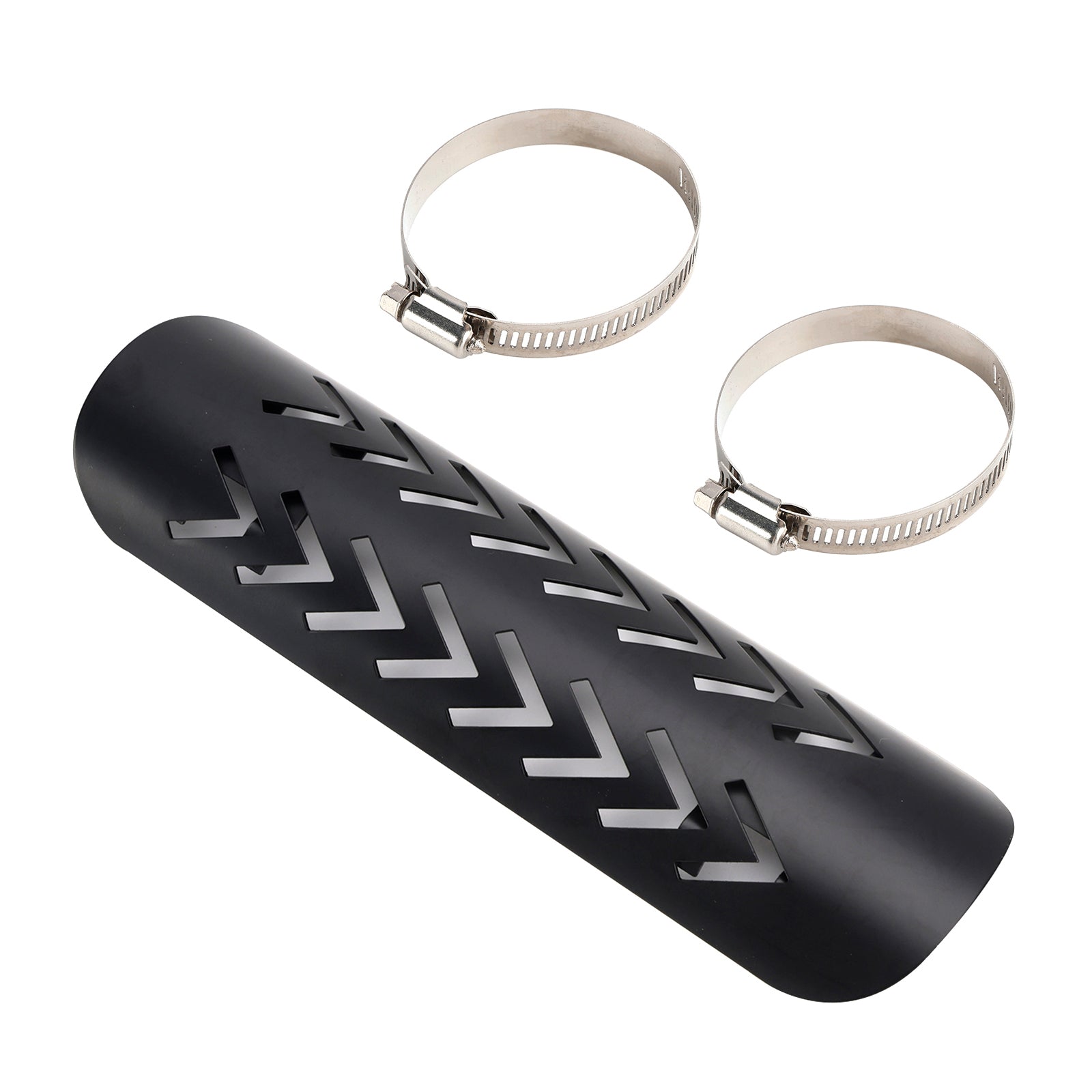 Copertura deflettore calore per marmitta&Scarico in acciaio cromato per moto e scooter, nero