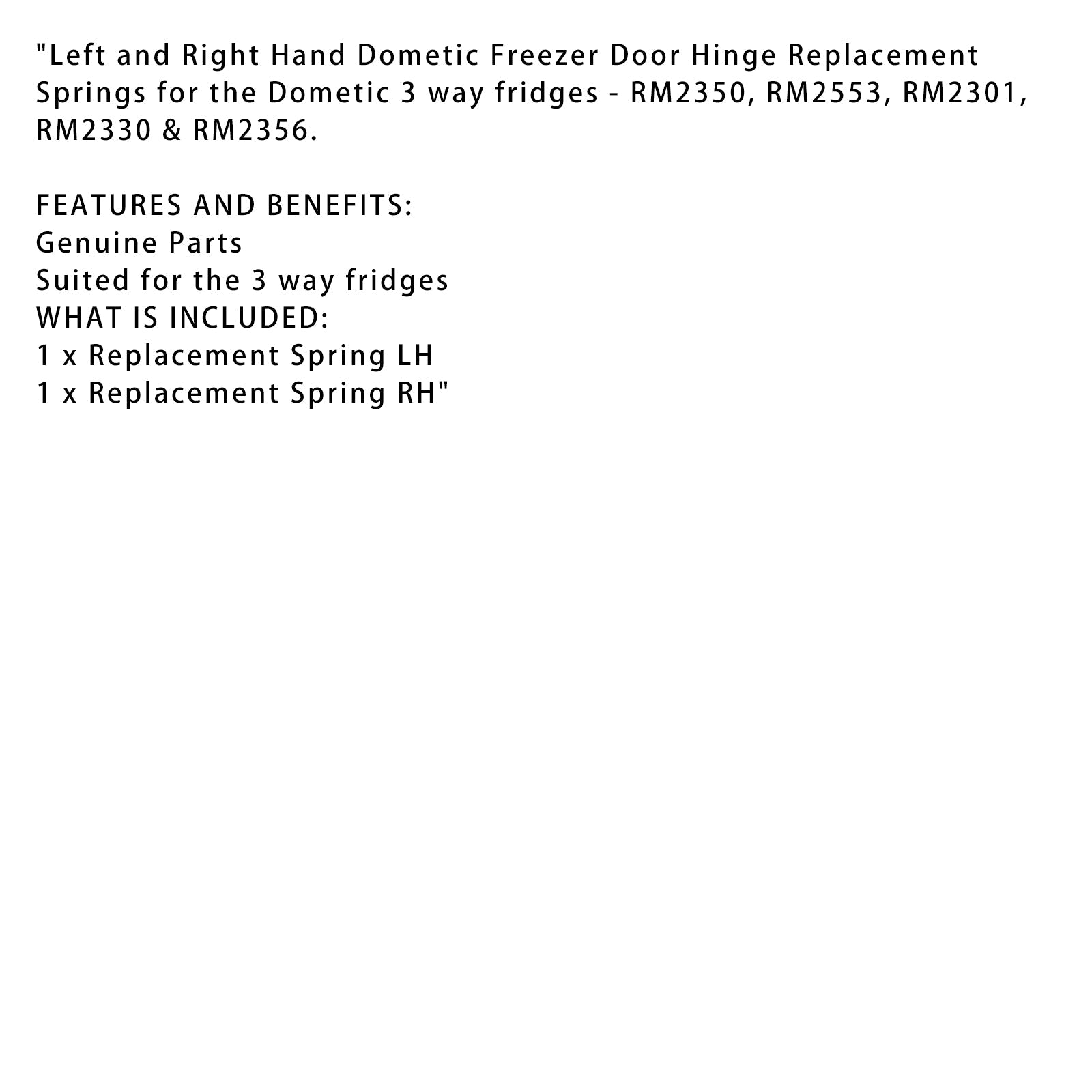 Reserve reserve veren dometische vriezer scharnieren RM2301 RM2553 RM2350