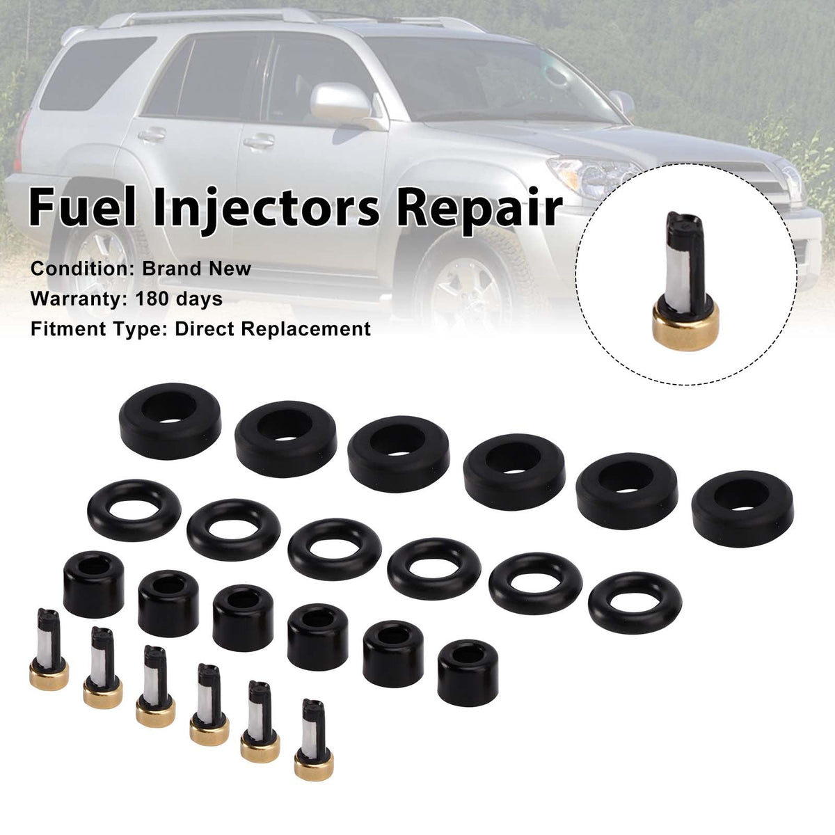 Junta tórica del inyector de combustible 23250-0P030 compatible con Toyota 4Runner 03-09 y Tacoma 2005-15