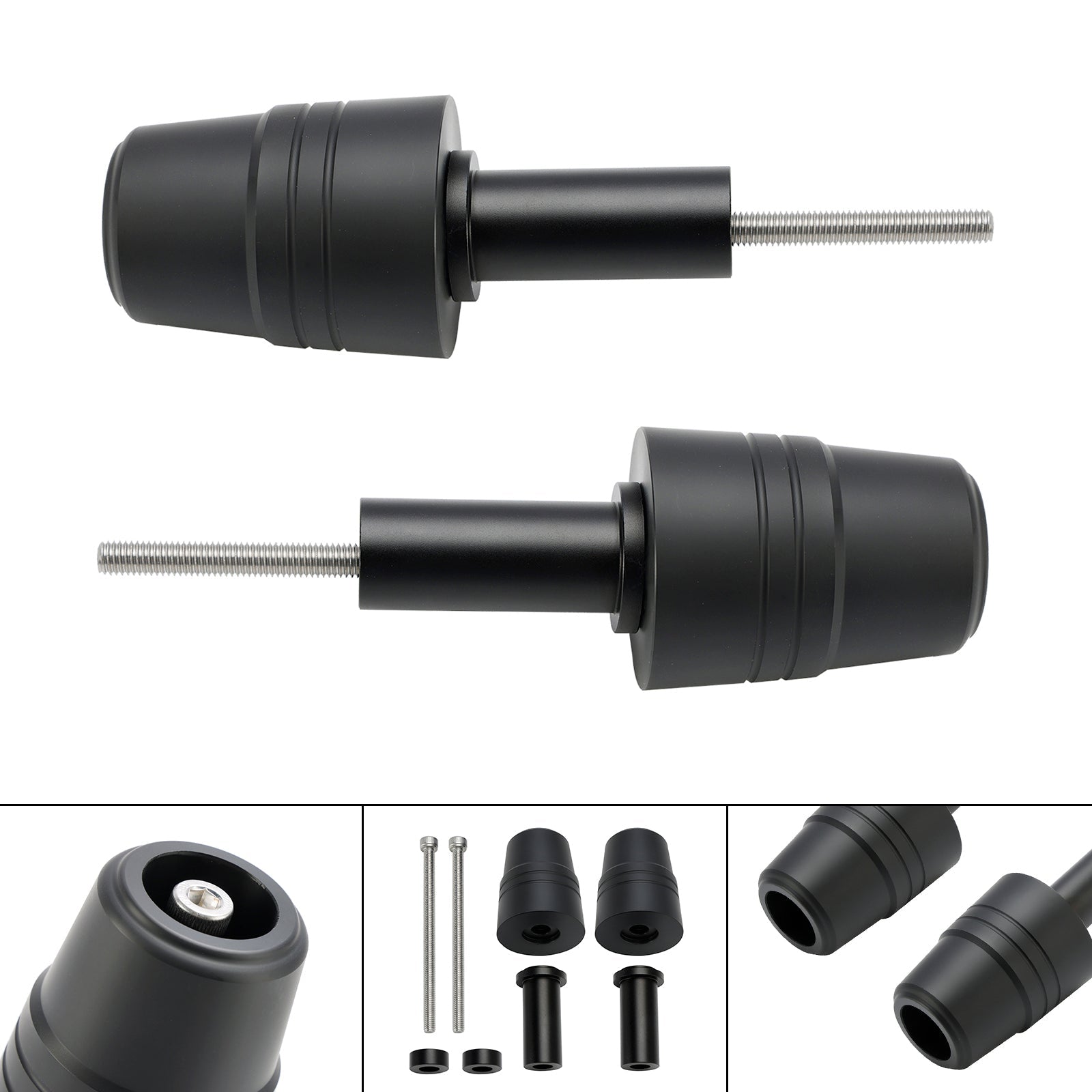 APRILIA SR GT125 2021-2024 Czarna aluminiowa osłona przed uderzeniem Coilover Guard Slider