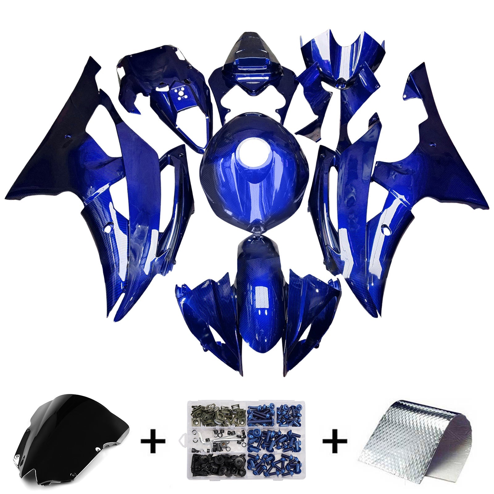 Kit de carénage injecté en plastique ABS pour Yamaha YZFR6 YZF-R6 2008-2016