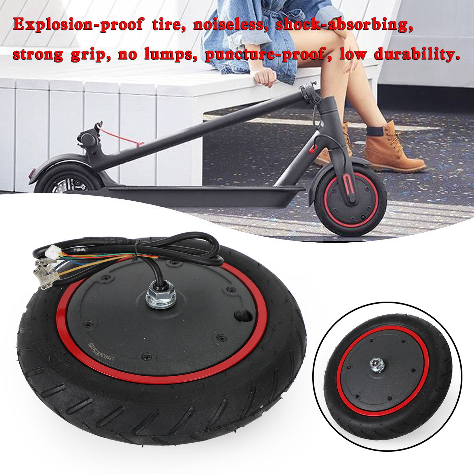 Motor de buje trasero para patinete eléctrico 36V350W, Compatible con accesorios para patinete Xiaomi M365/PRO