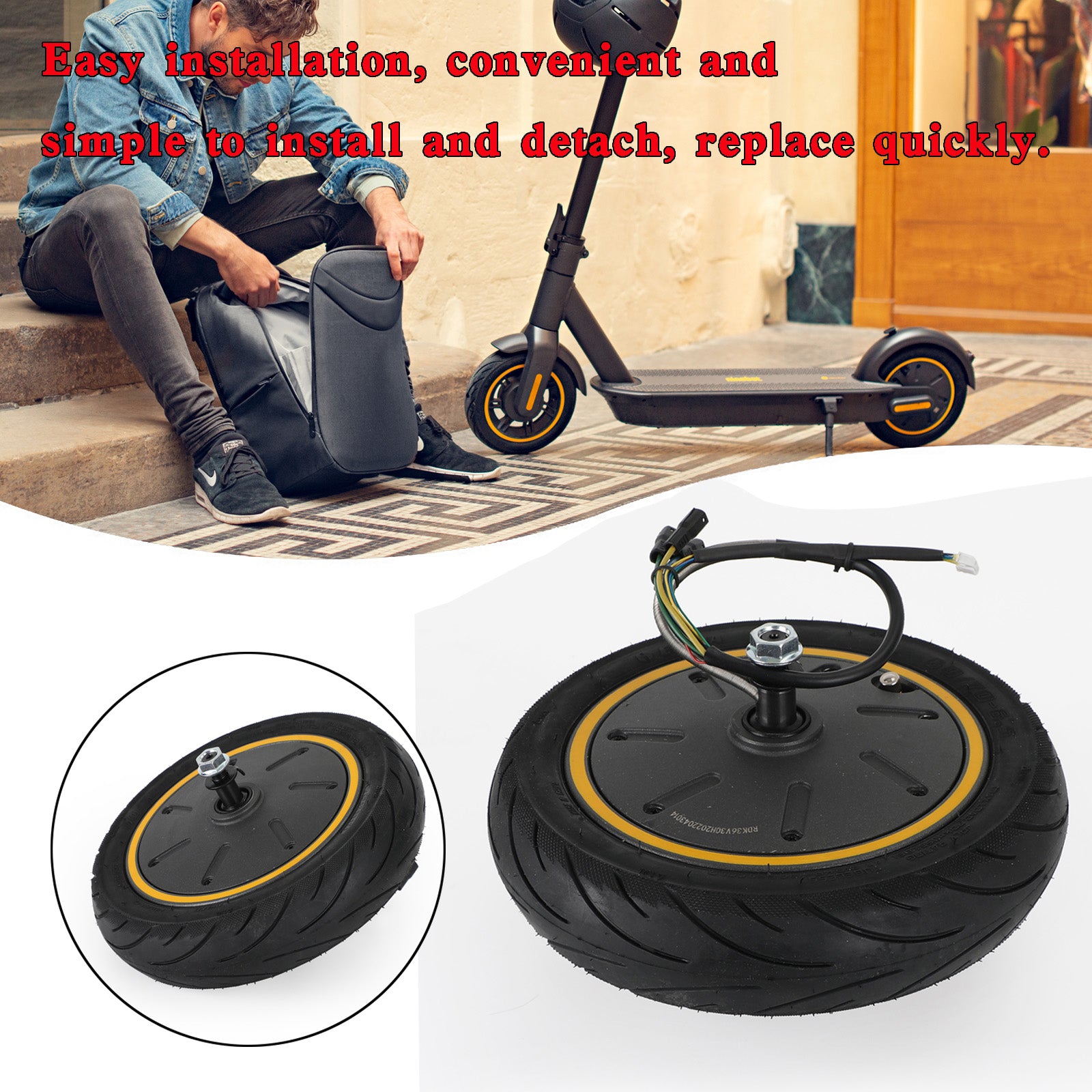 Moteur de Roue Arrière 350W pour Trottinette Segway Ninebot Max G30