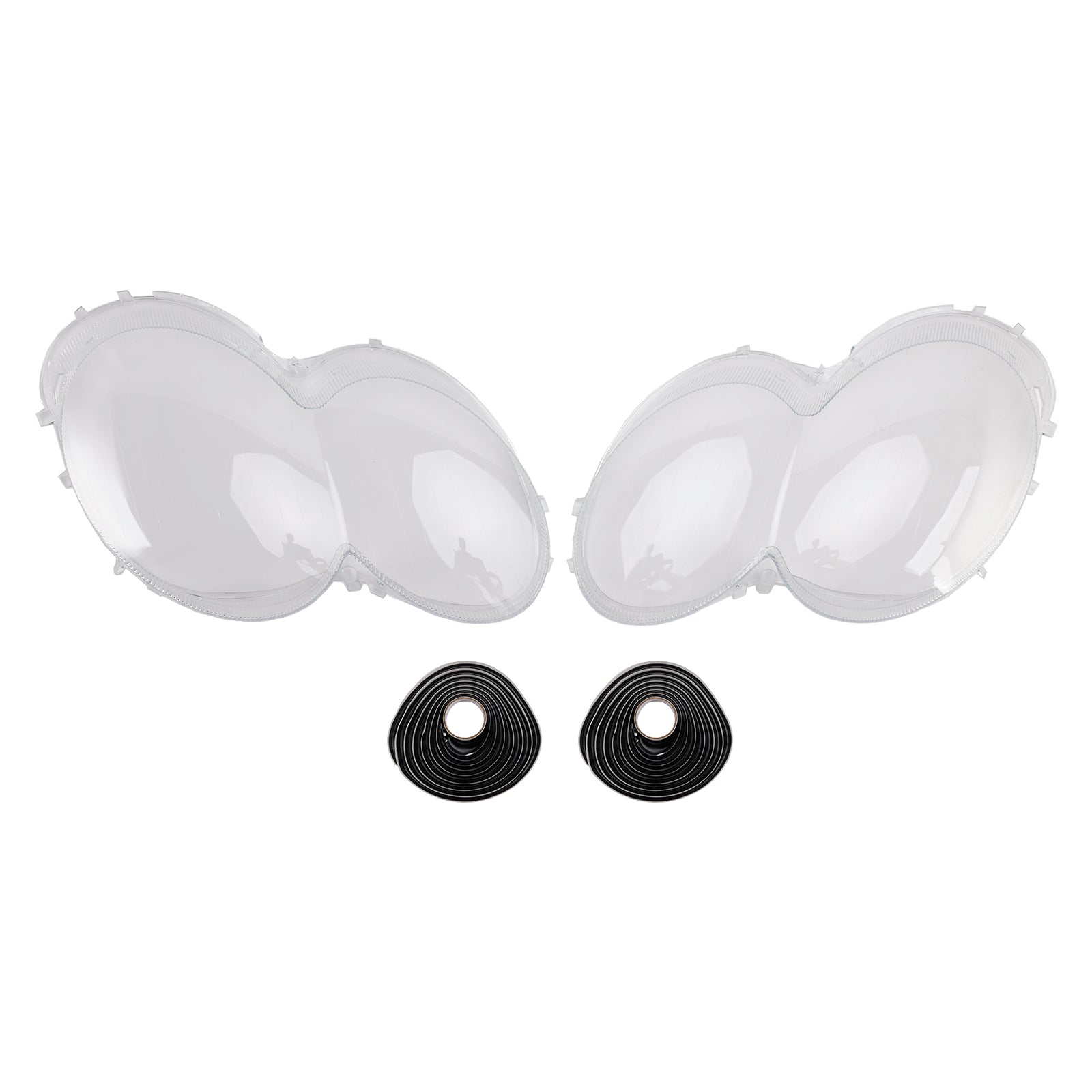 Set di 2 copri fari anteriori e posteriori per Benz W230/R230 SL500 SL600 (2003-2008) con colla