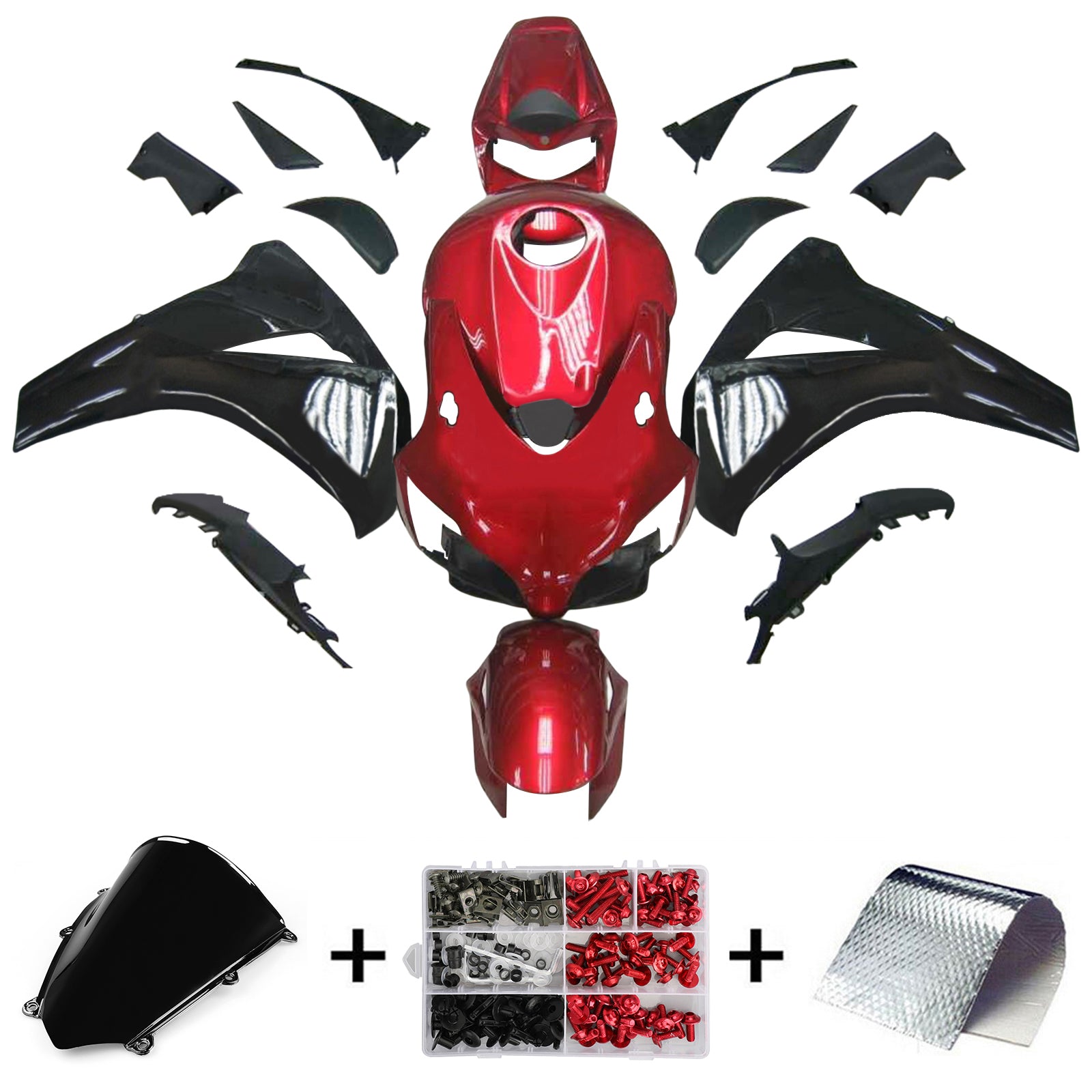 Kit de carénage injecté en plastique ABS pour Honda CBR1000RR 2008-2011