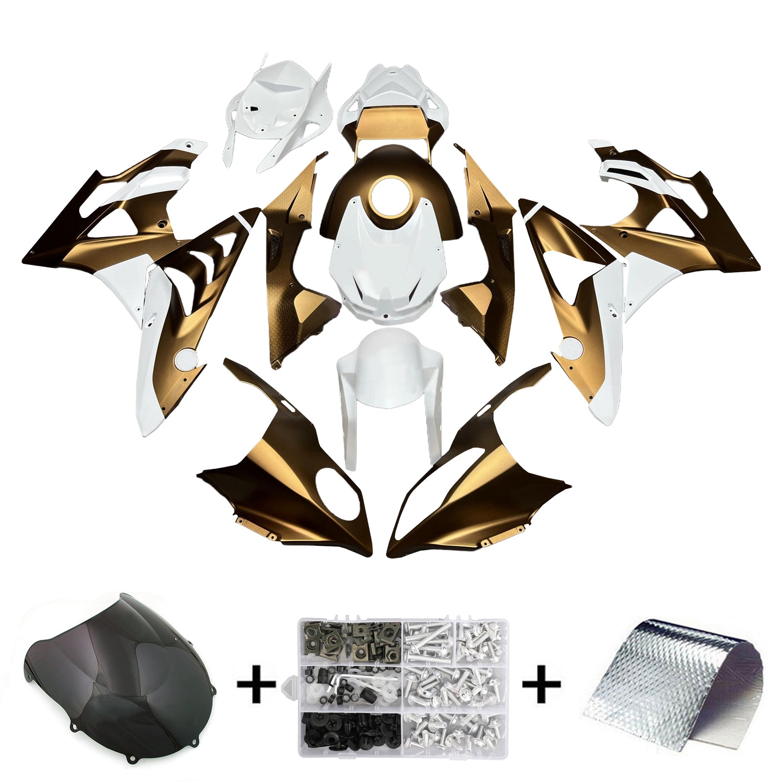 Kit de carénage injecté en plastique ABS pour BMW S1000RR 2017-2018