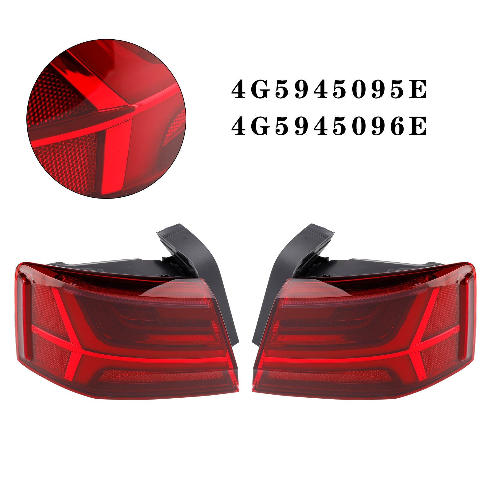 Paire de feux arrière extérieurs gauche et droit pour Audi A6 4G C7 2015-2018 4G5945095E 96E