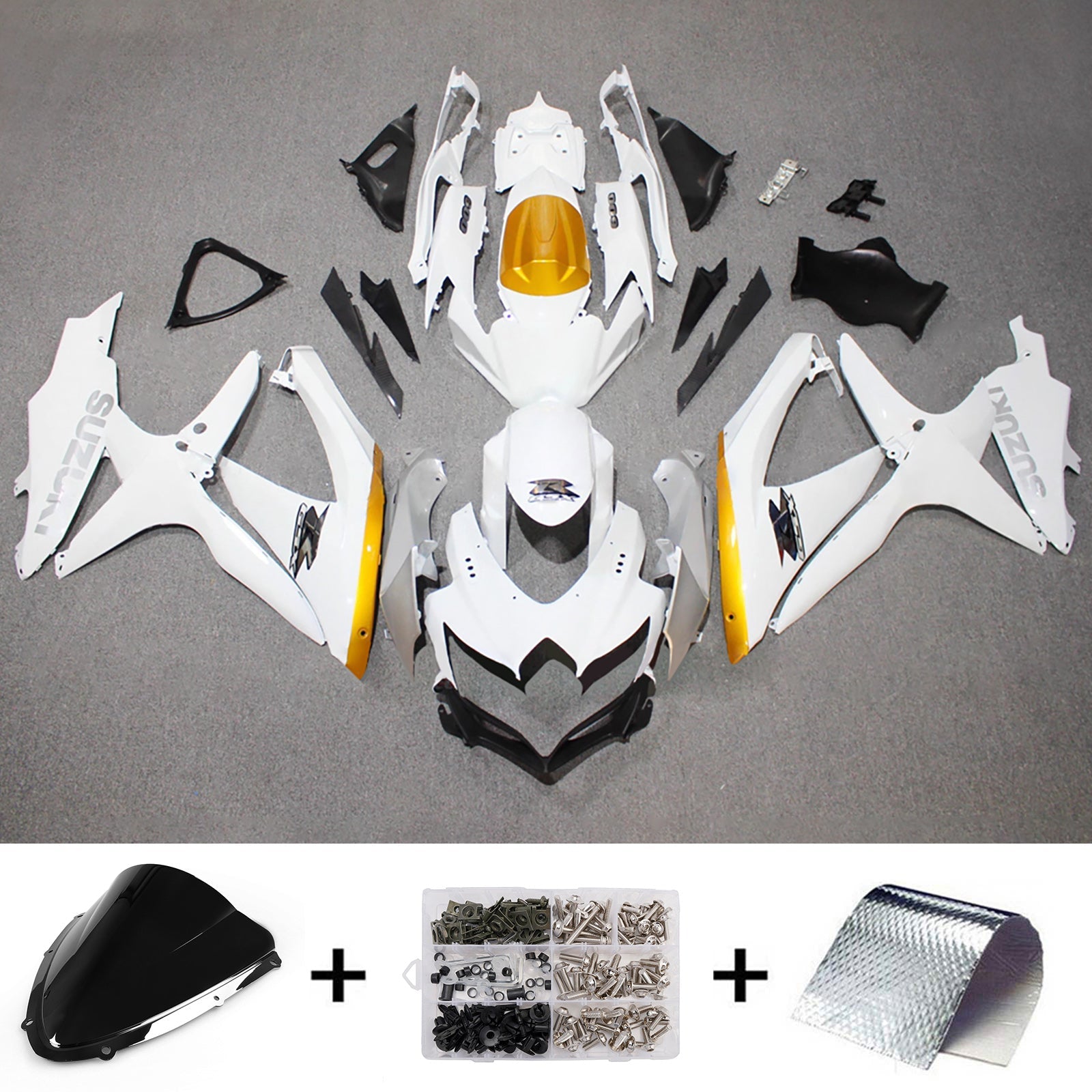 Kit de carénage injecté en plastique ABS pour Suzuki GSXR 600/750 2008-2010 K8