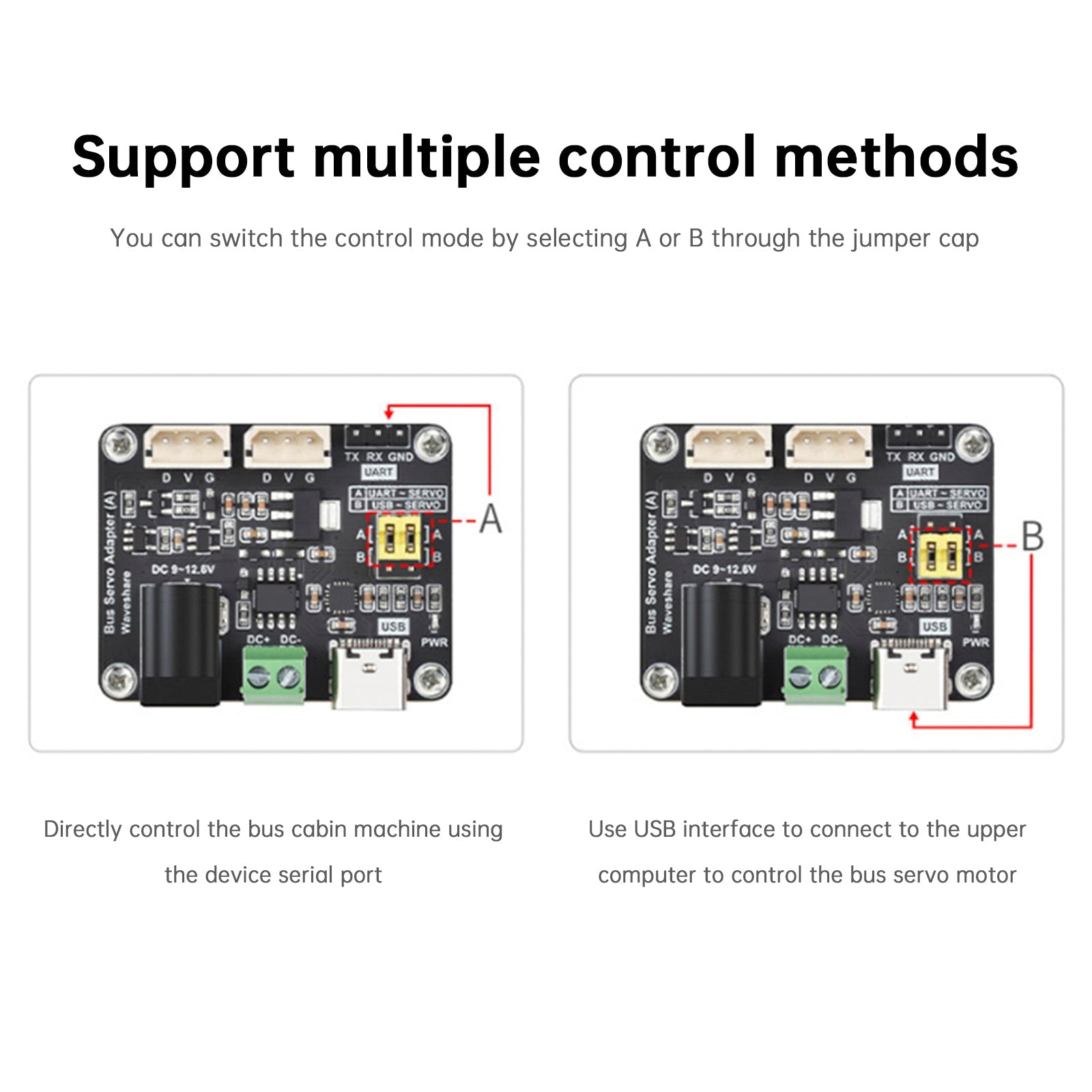 Raspberry Pi Servo Pilot Card Module, USB/UART ESP32 Communication