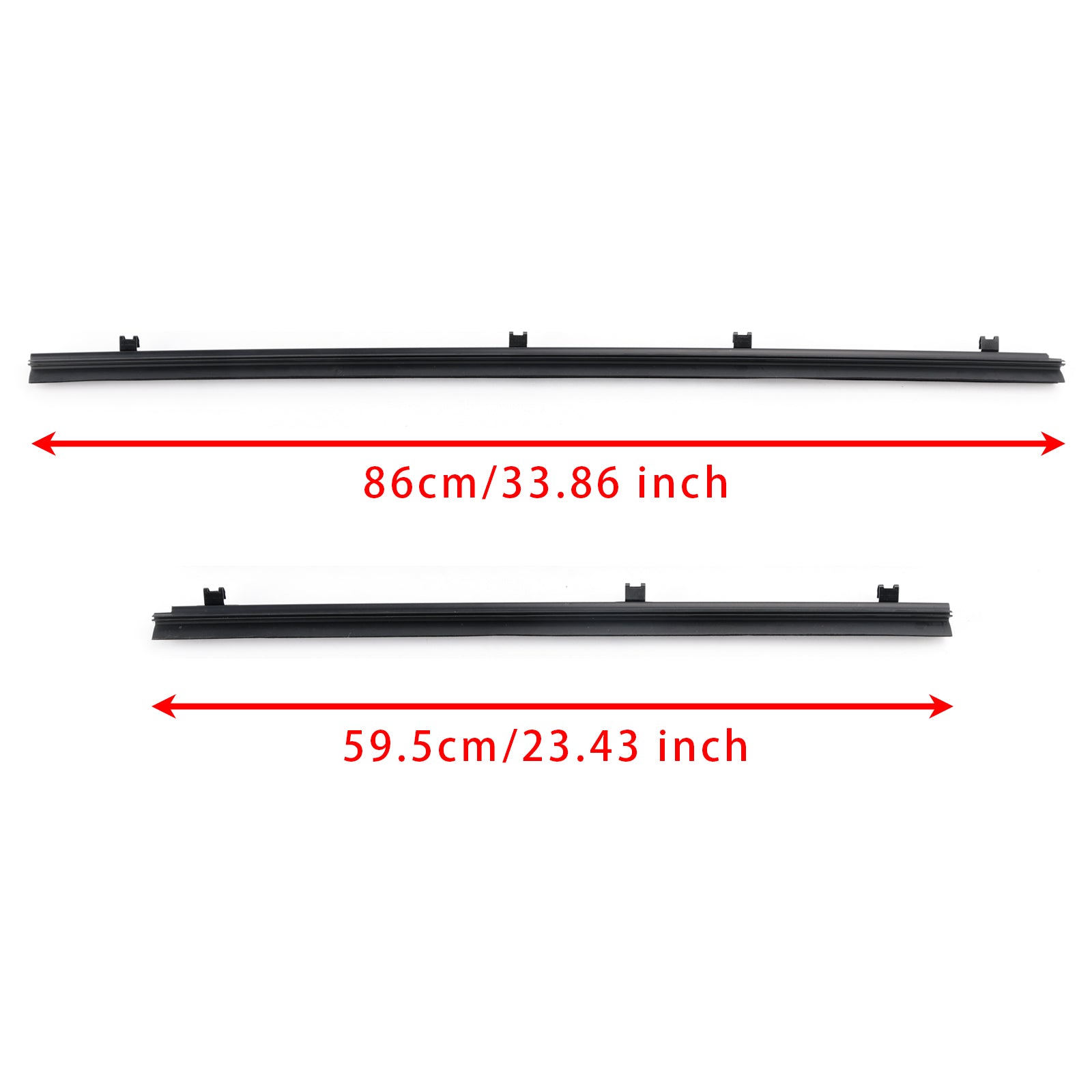 Joints d'étanchéité de vitre de porte (4 pièces) pour Toyota 4Runner GX460 (2010-2024) - Référence : 68171-60090