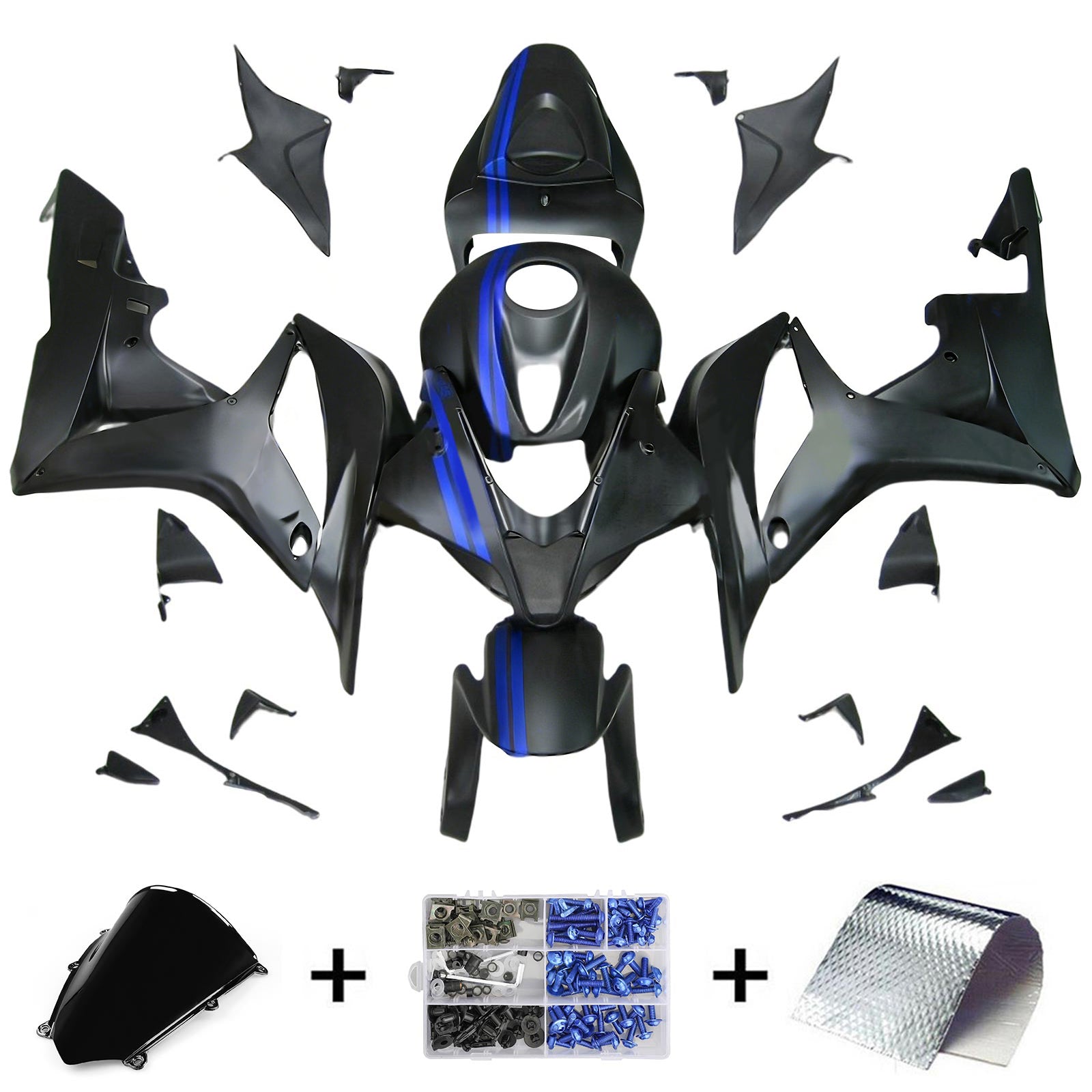 Kit de carénage par injection, carrosserie en plastique ABS pour Honda CBR600RR 2007-2008 F5