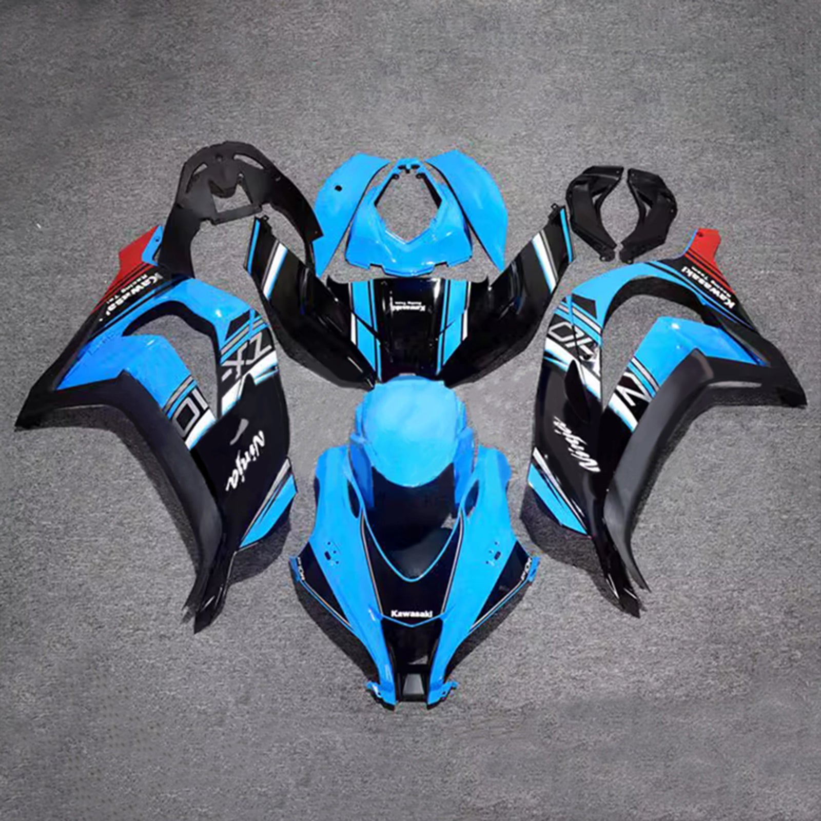 Kit de carenado inyectado de plástico ABS compatible con Kawasaki ZX10R 2016-2020