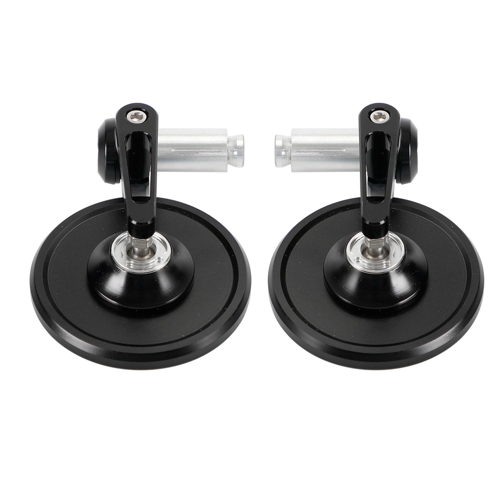 Rétroviseur court noir embout de guidon 22 et 25 mm aluminium pour motos - NEUF