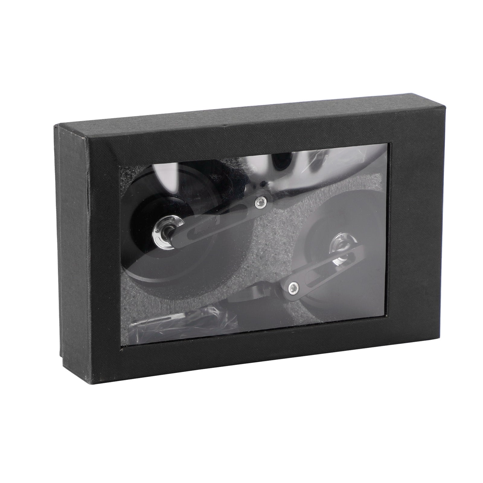 Rétroviseur court noir embout de guidon 22 et 25 mm aluminium pour motos - NEUF