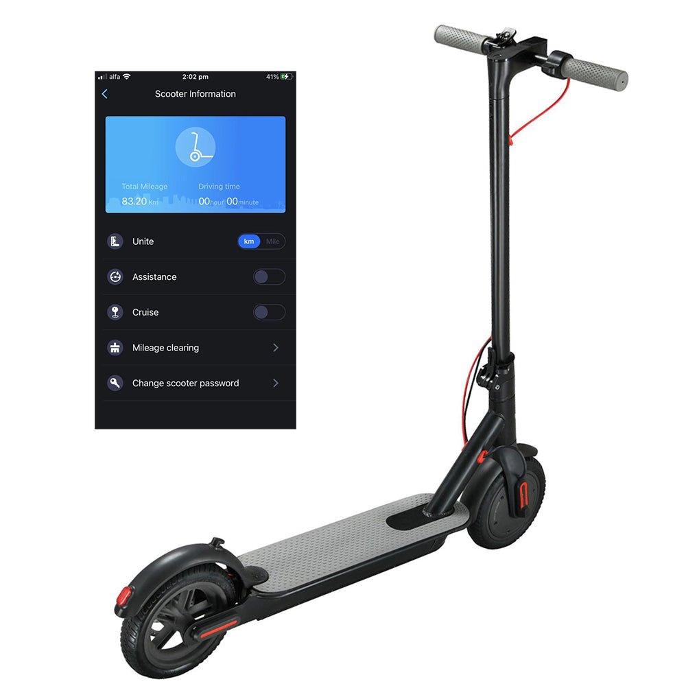 Trottinette Électrique 350W 8,5", Autonomie 35 km, 30 km/h, Double Frein et Pneus Pleins