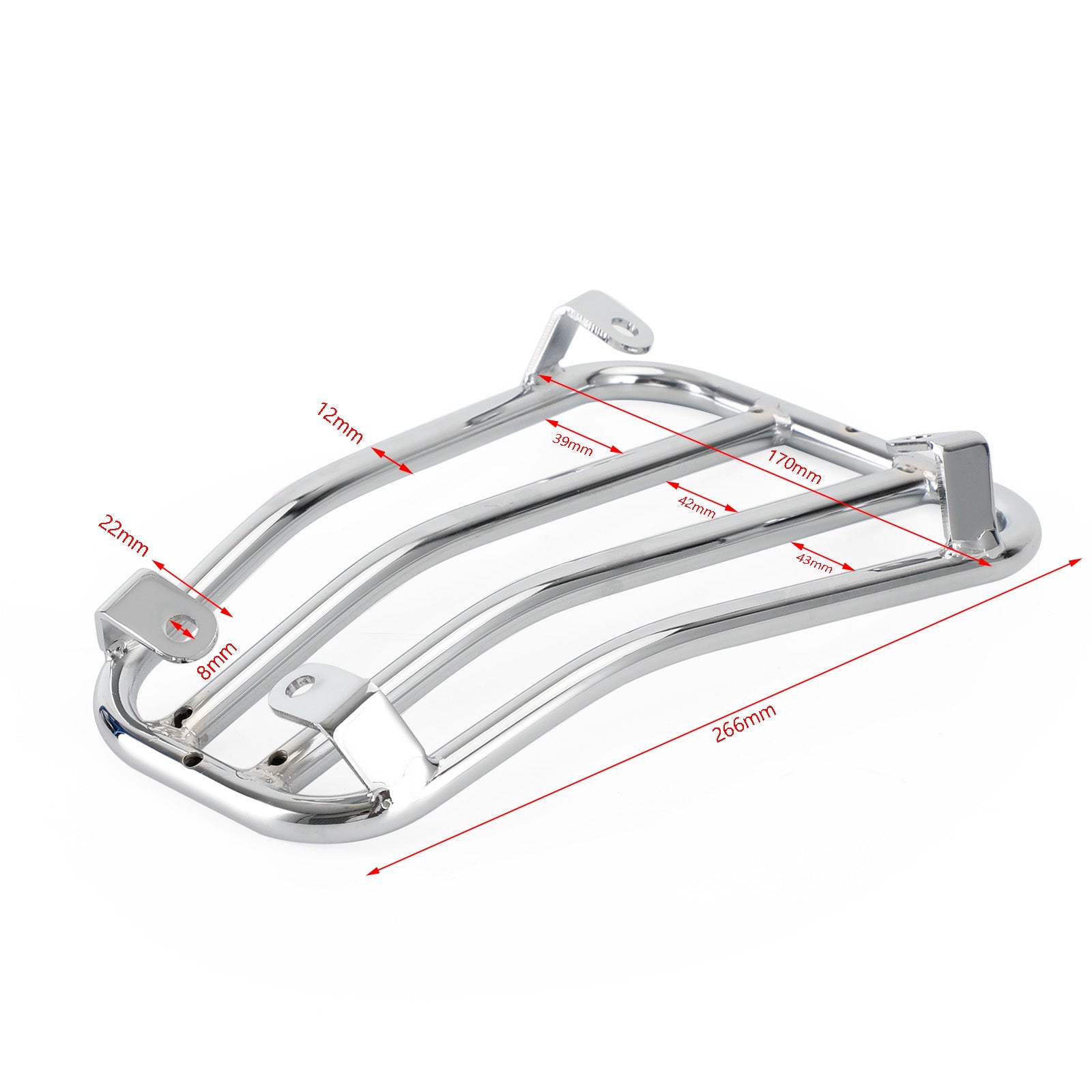 Porte-Bagages chrome pour marchepied pour Vespa Primavera Sprint 50 125 150 cc