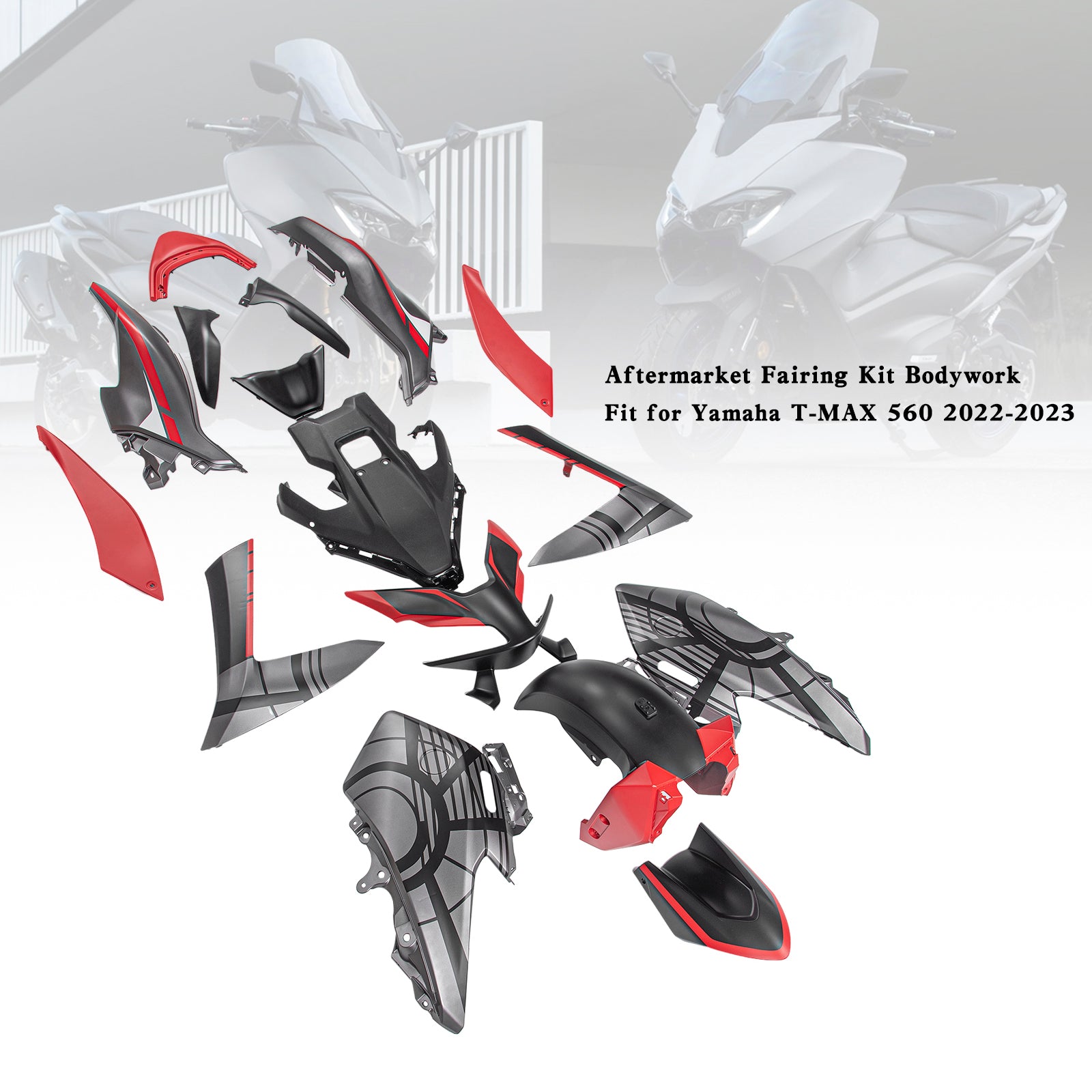 Kit de carénage de carrosserie en plastique ABS d'injection pour Yamaha T-MAX 560 2022-2024 13#