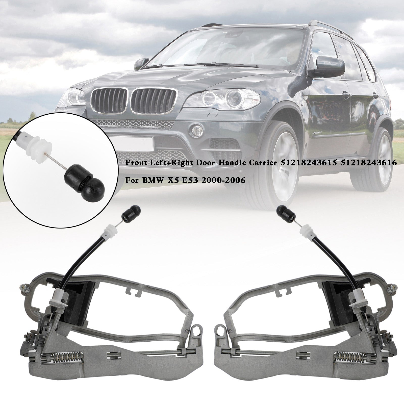 Frontal Gauche Rroite Portes Poignée Transporteur Pour BMW X5 E53 00-06